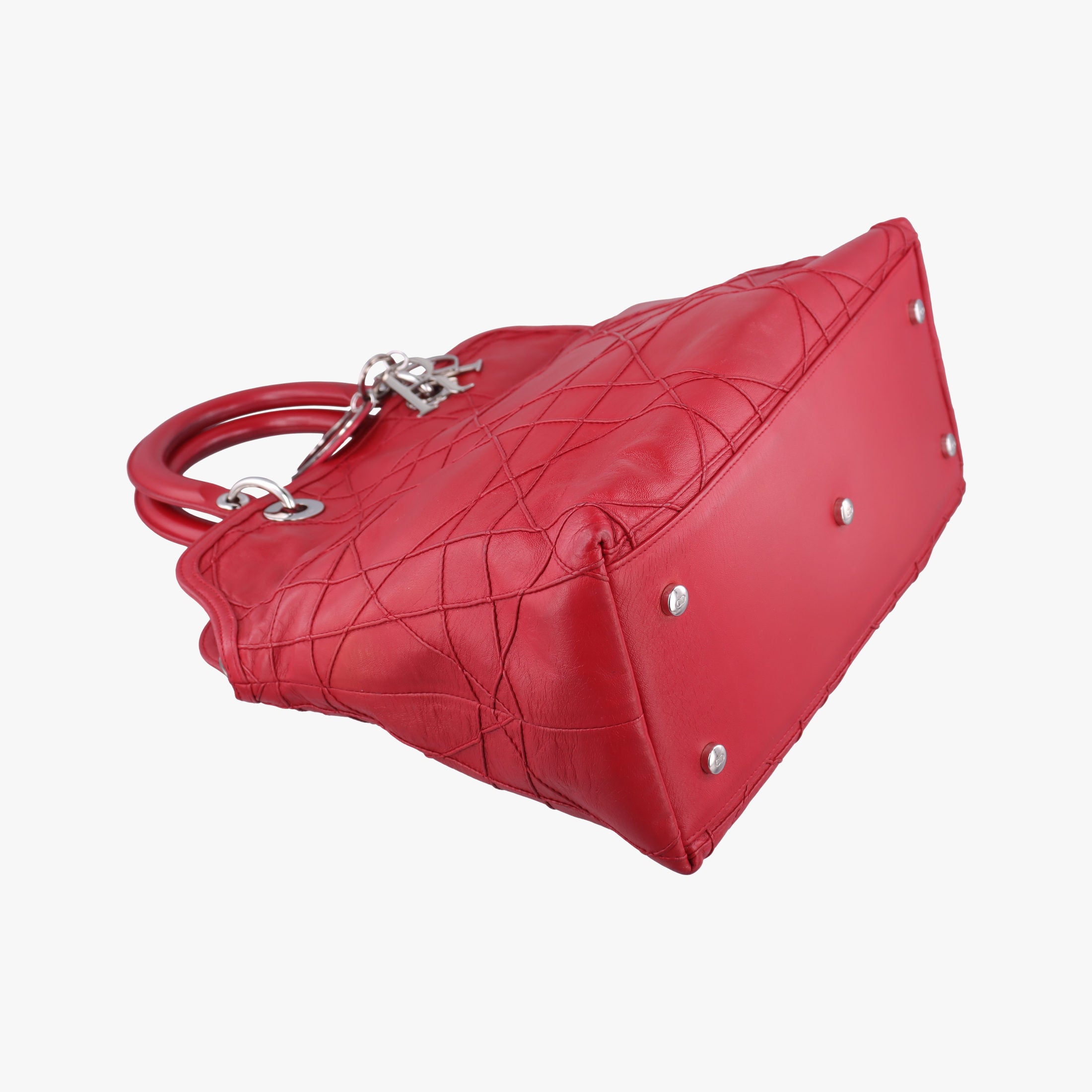 Pre-owned Christian Dior Granville Red lambskin  shoulderbag | stylenewstar