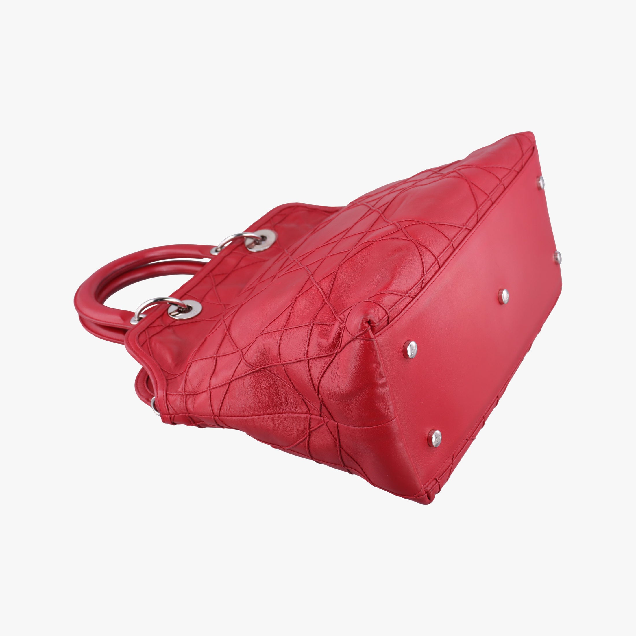 Pre-owned Christian Dior Granville Red lambskin  shoulderbag | stylenewstar