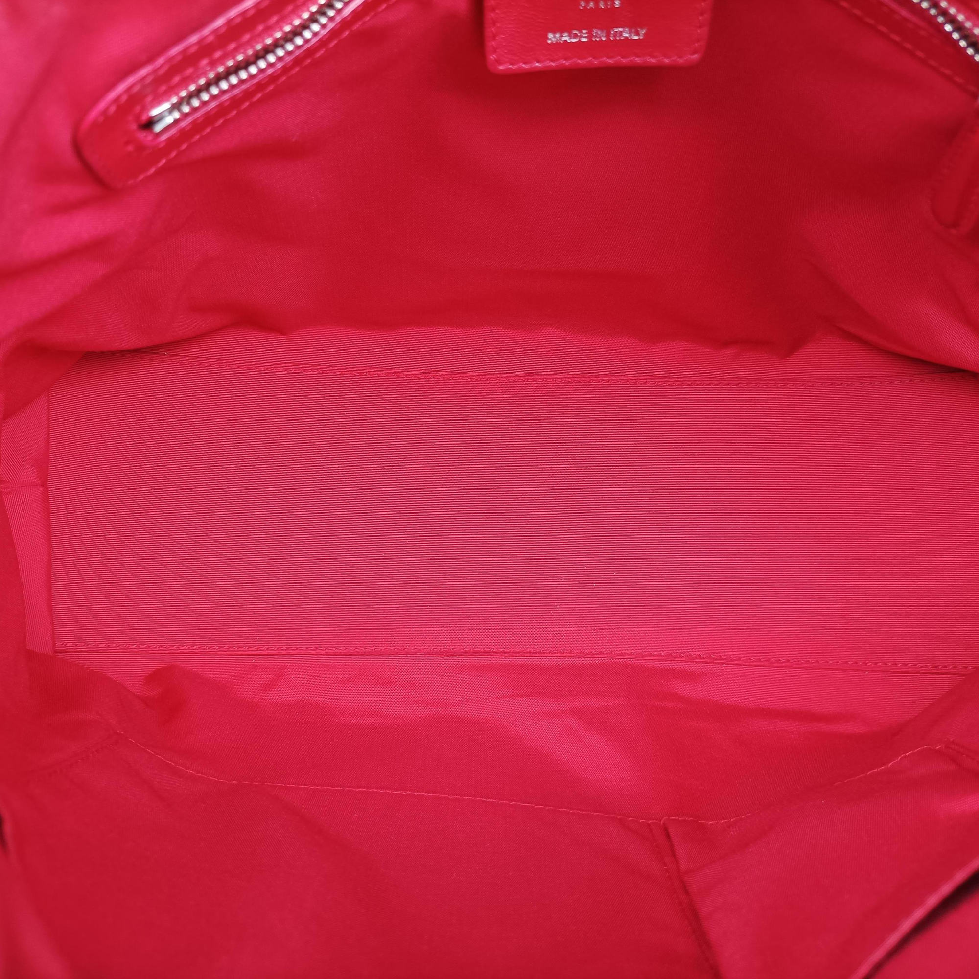 Pre-owned Christian Dior Granville Red lambskin  shoulderbag | stylenewstar