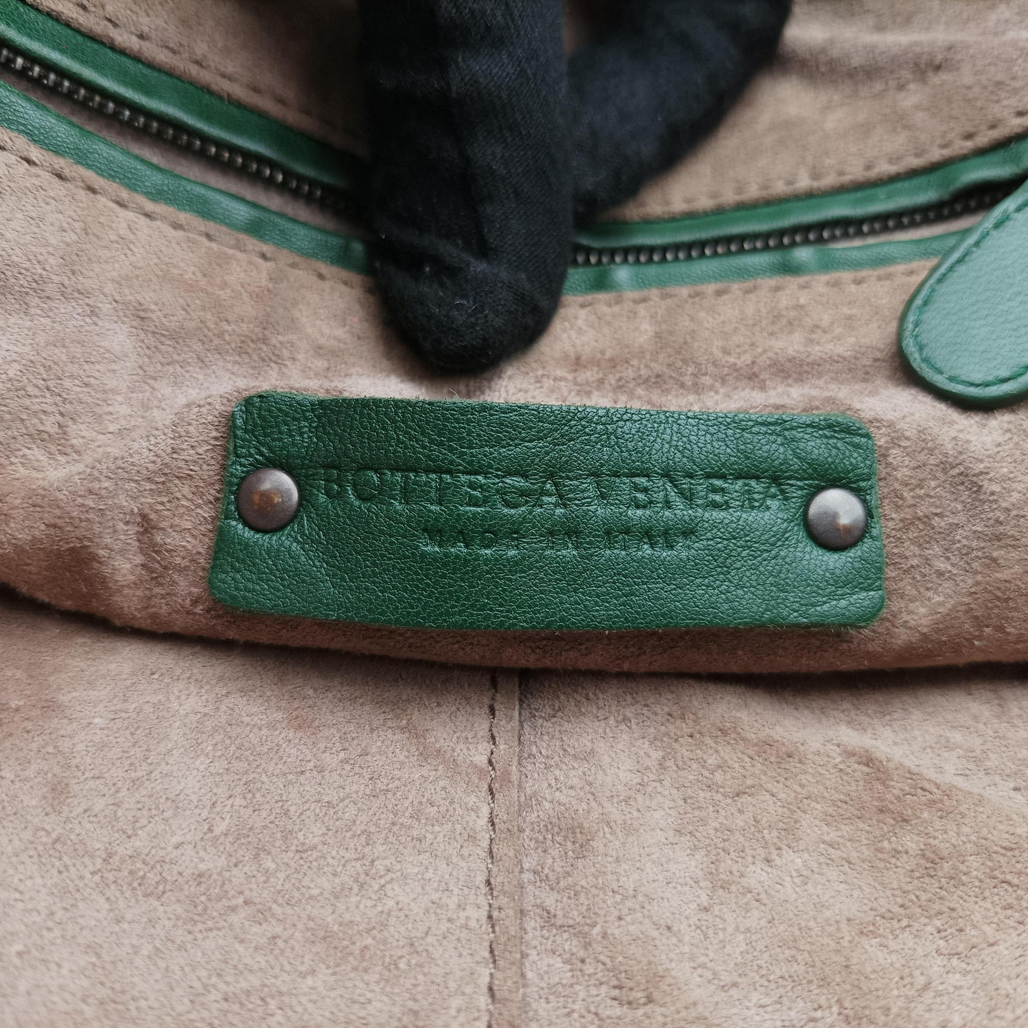 Pre-owned Bottega Veneta NODINI Intrecciato Green lambskin  shoulderbag | stylenewstar
