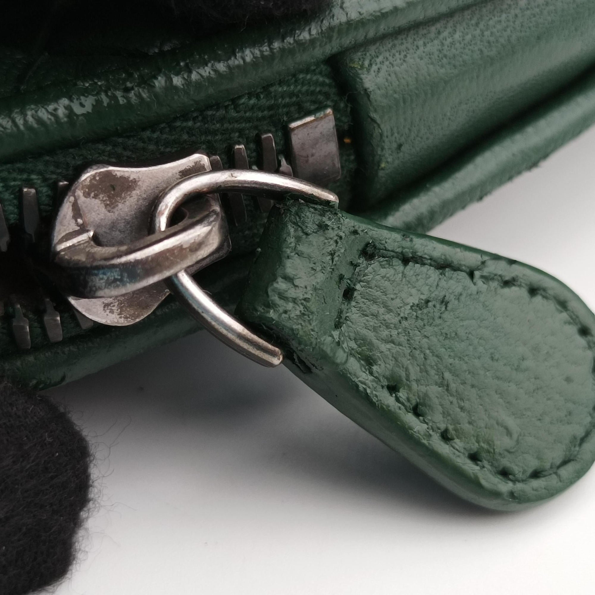 Pre-owned Bottega Veneta NODINI Intrecciato Green lambskin  shoulderbag | stylenewstar