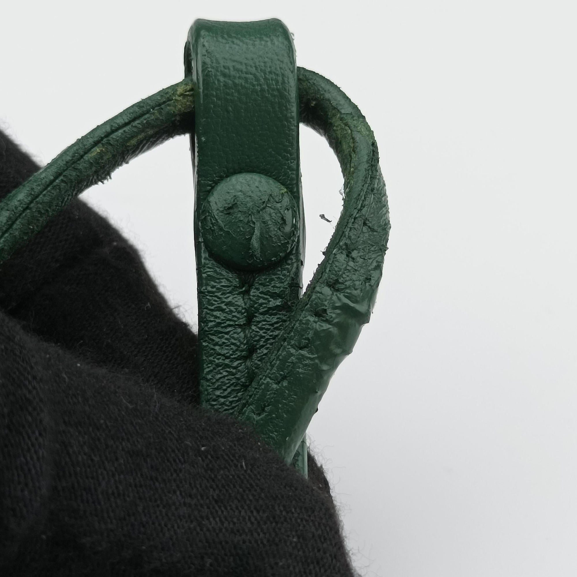 Pre-owned Bottega Veneta NODINI Intrecciato Green lambskin  shoulderbag | stylenewstar