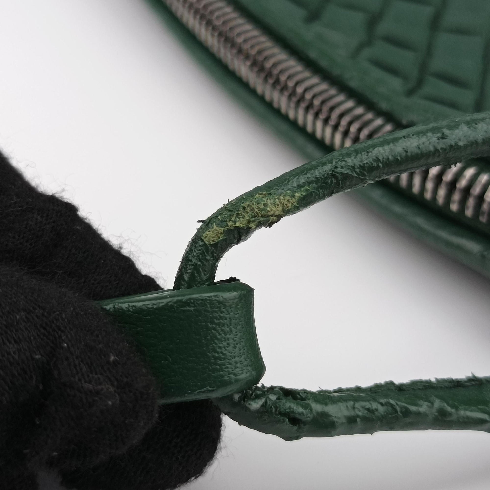Pre-owned Bottega Veneta NODINI Intrecciato Green lambskin  shoulderbag | stylenewstar