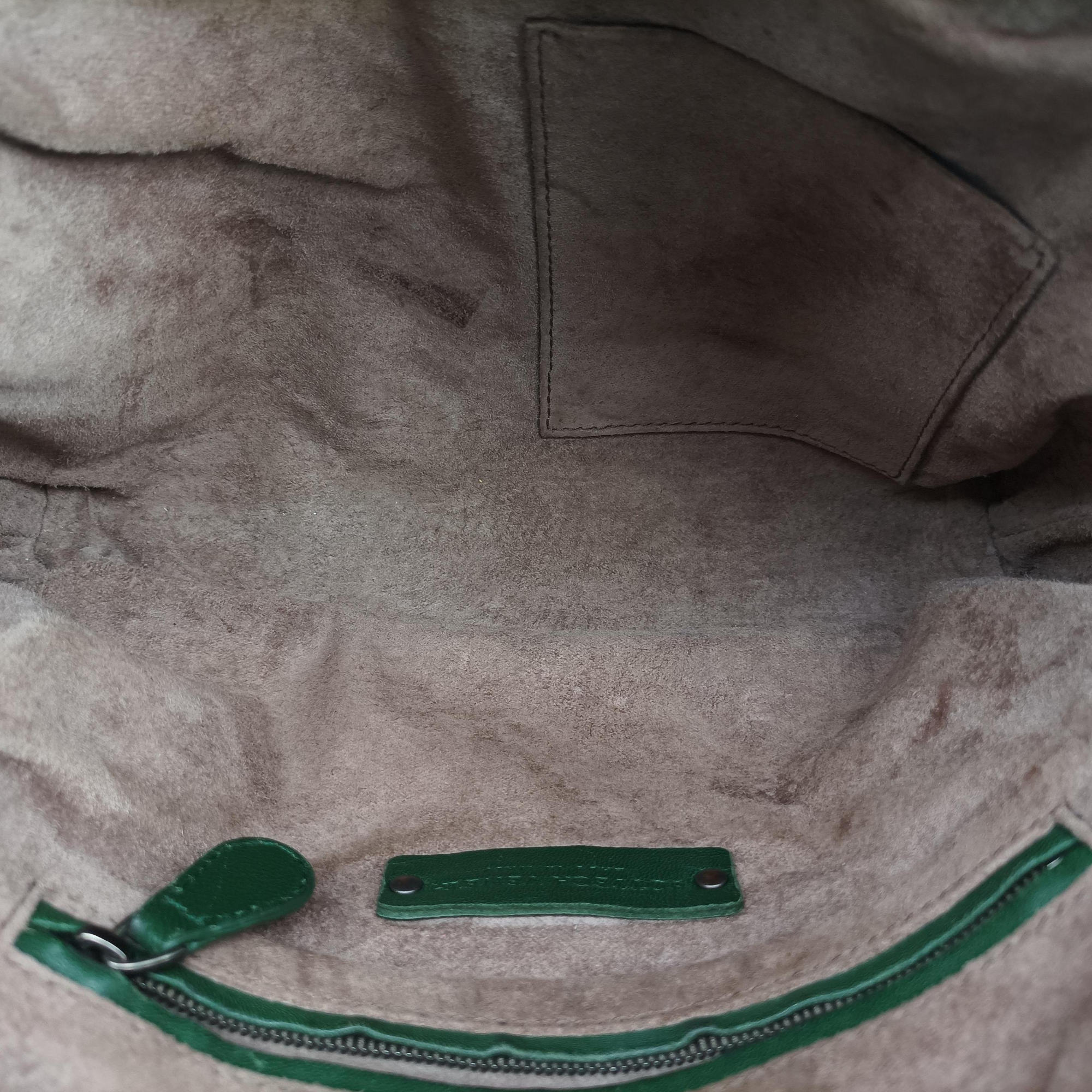 Pre-owned Bottega Veneta NODINI Intrecciato Green lambskin  shoulderbag | stylenewstar