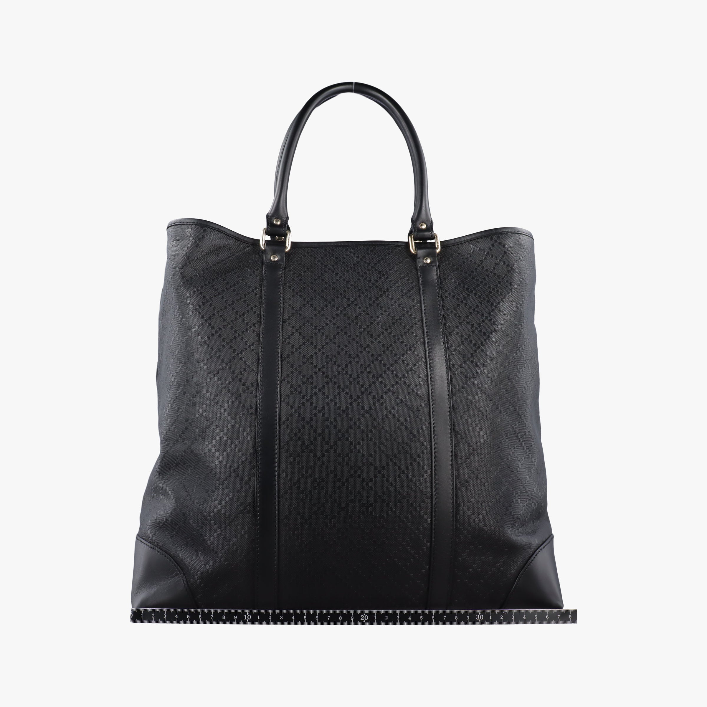 Pre-owned Gucci Diamante tote Black Leather 223668 handbag | stylenewstar