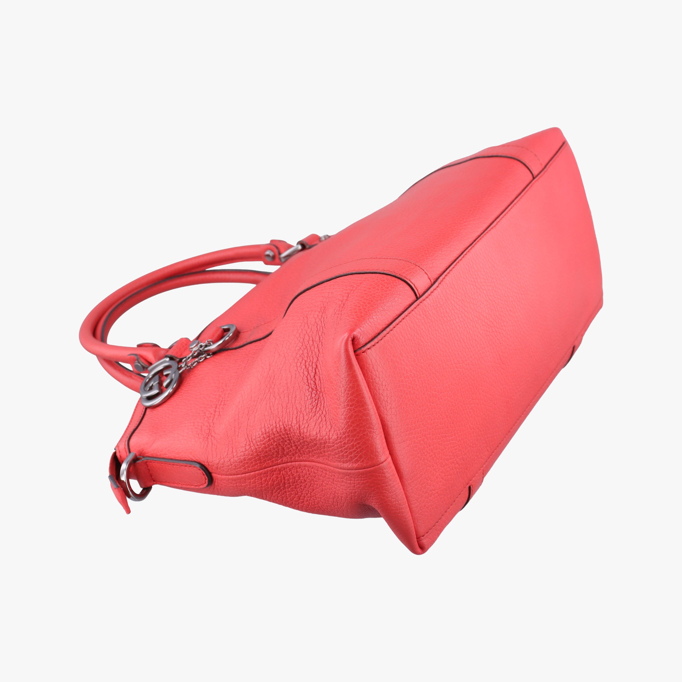 Pre-owned Gucci charm dome Red Leather 341503 shoulderbag | stylenewstar