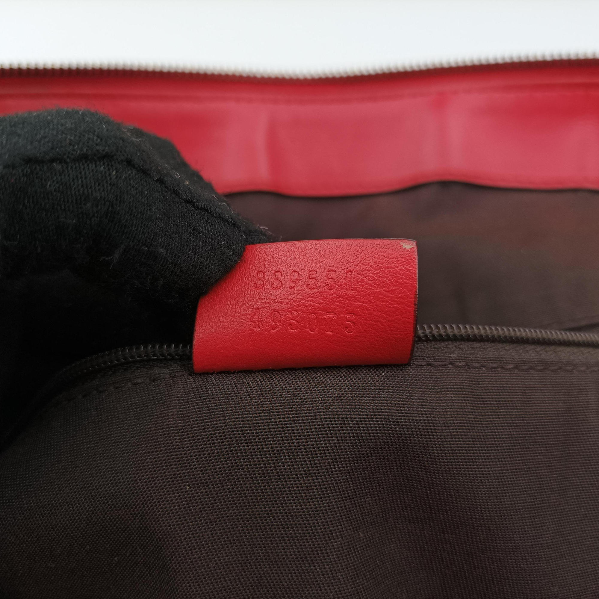 Pre-owned Gucci GG Charm Top Handle Red Leather 339551 shoulderbag | stylenewstar
