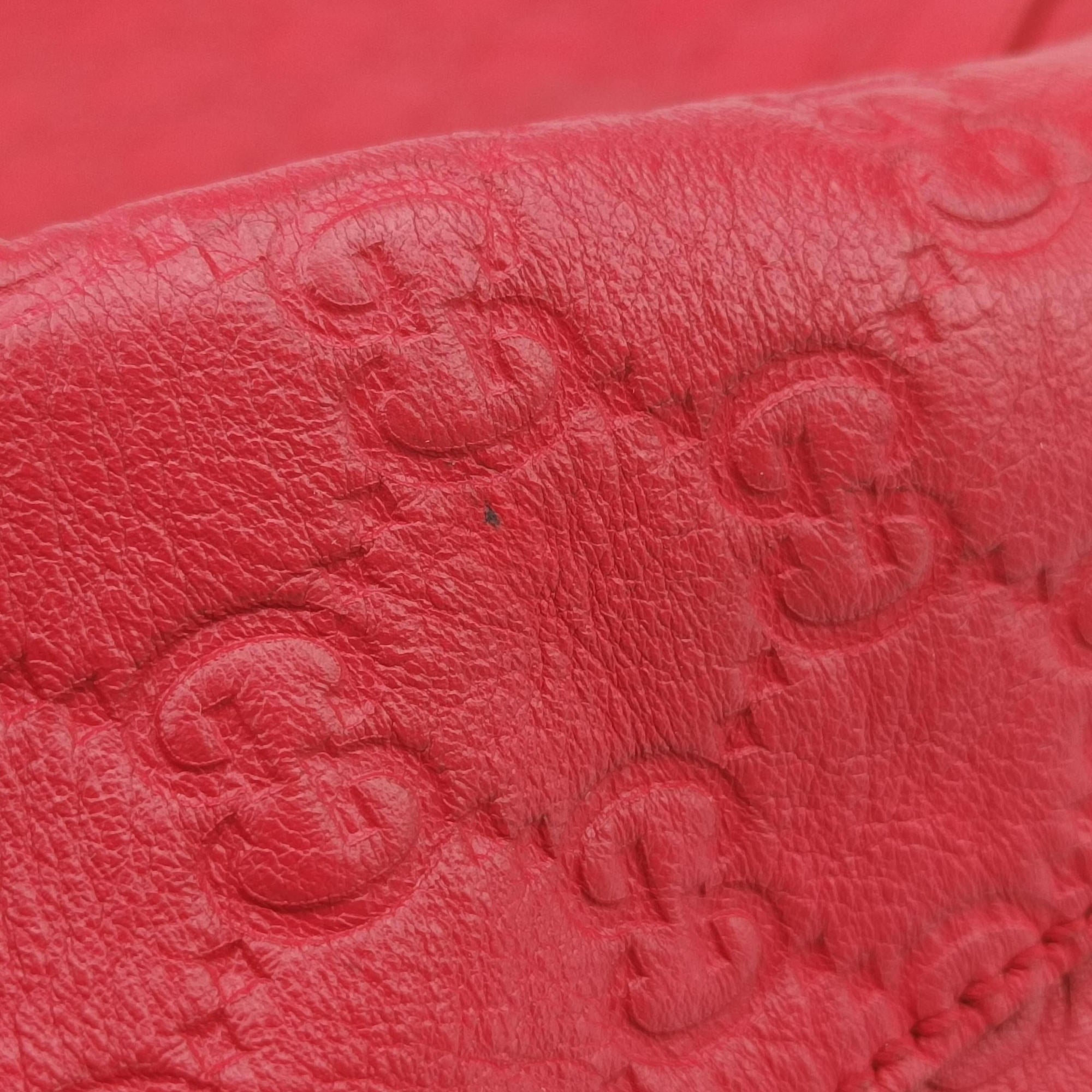 Pre-owned Gucci GG Charm Top Handle Red Leather 339551 shoulderbag | stylenewstar