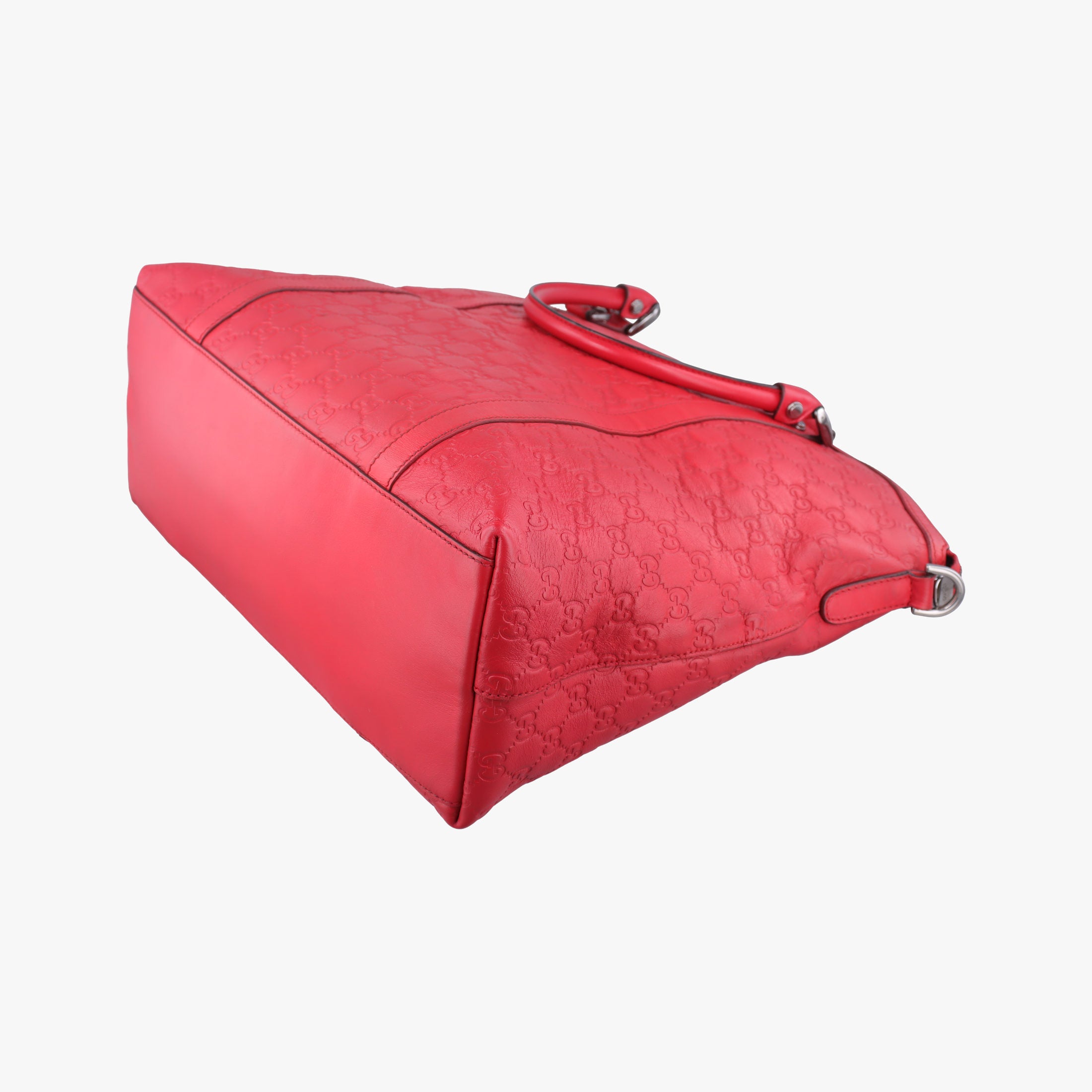 Pre-owned Gucci GG Charm Top Handle Red Leather 339551 shoulderbag | stylenewstar