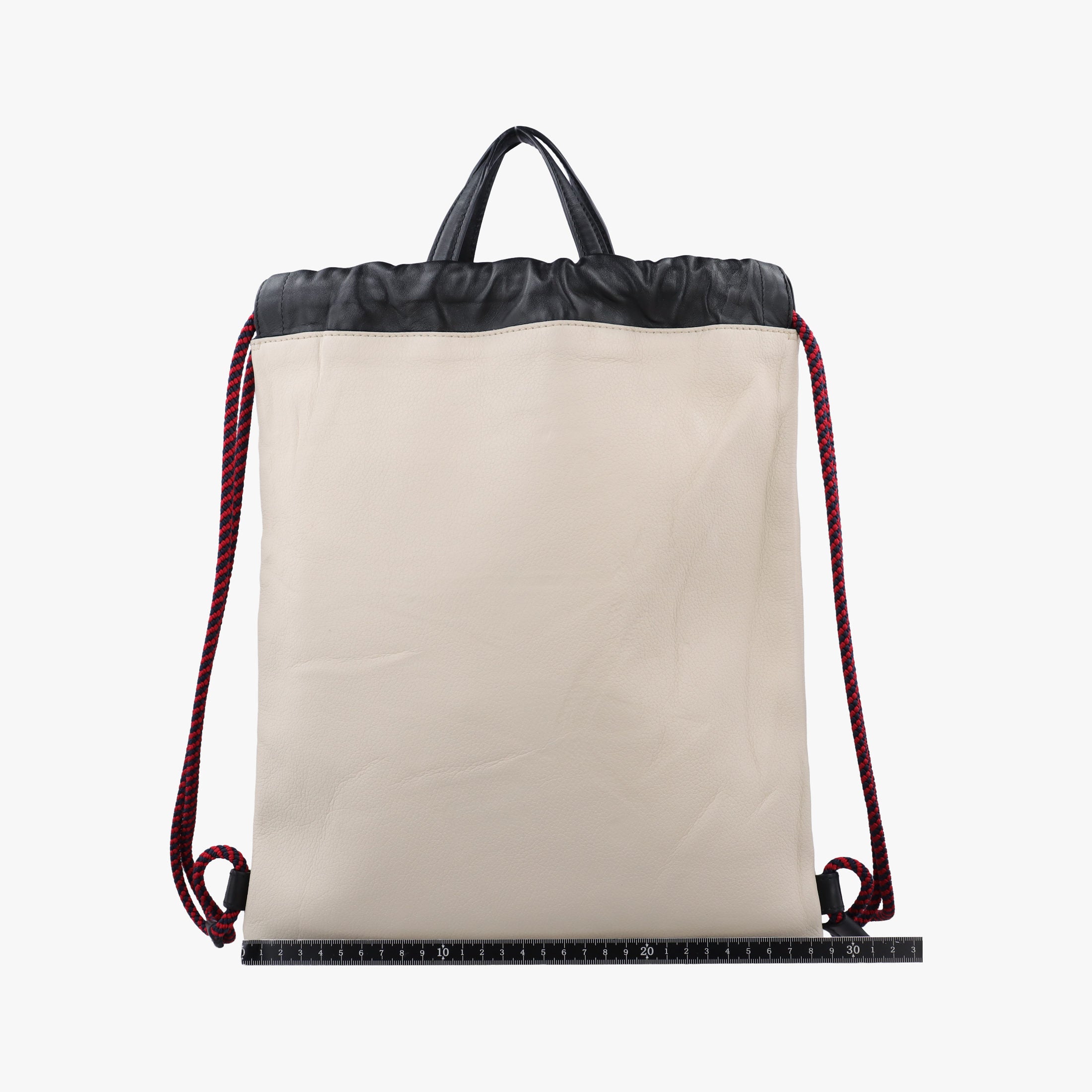 Pre-owned Gucci Gucci print White Leather 523586 backpack/rucksack | stylenewstar