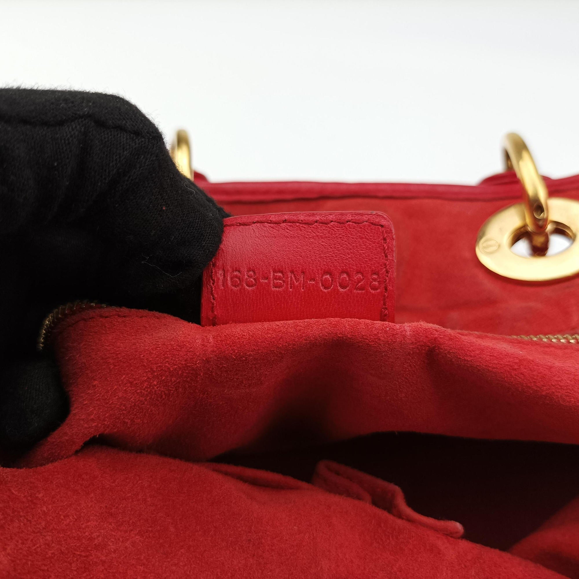 Pre-owned Christian Dior Soft Lady Dior Red lambskin  handbag | stylenewstar