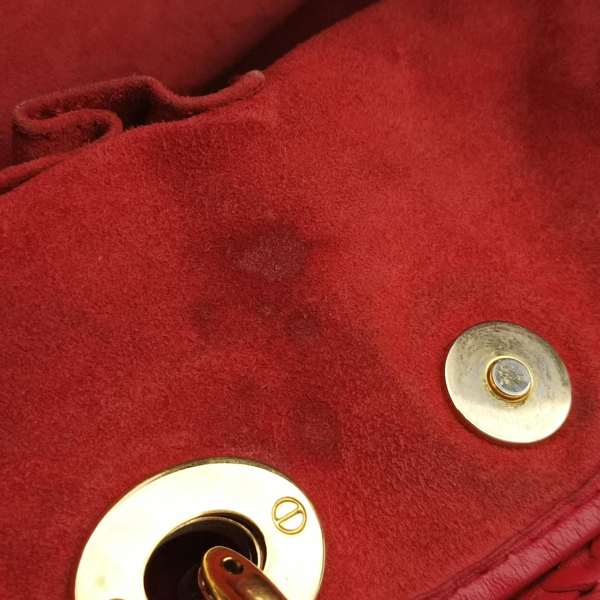 Pre-owned Christian Dior Soft Lady Dior Red lambskin  handbag | stylenewstar