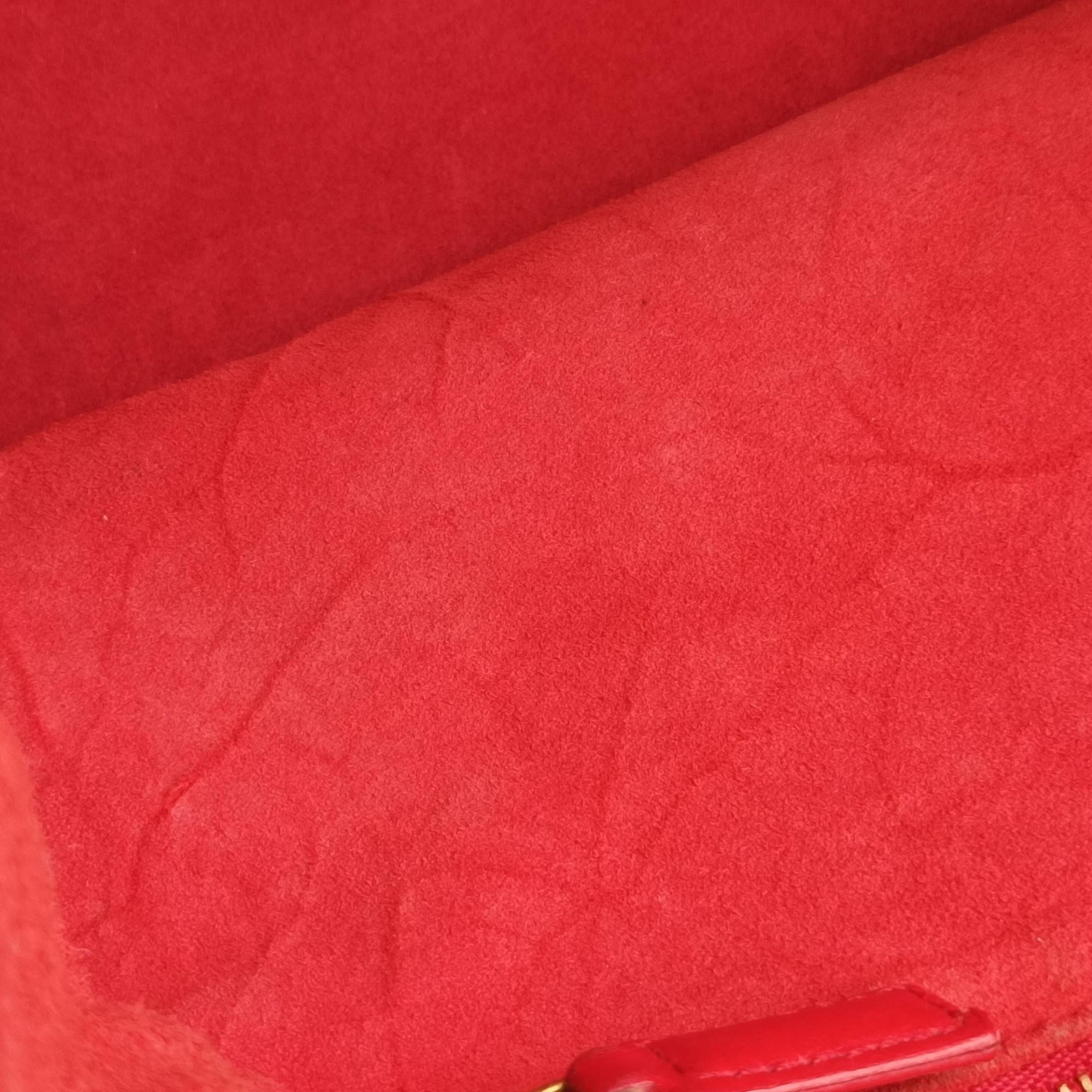 Pre-owned Christian Dior Soft Lady Dior Red lambskin  handbag | stylenewstar