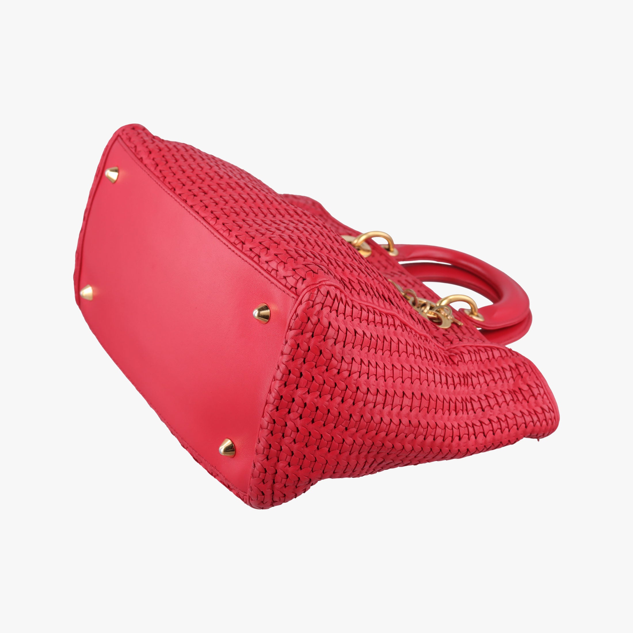 Pre-owned Christian Dior Soft Lady Dior Red lambskin  handbag | stylenewstar