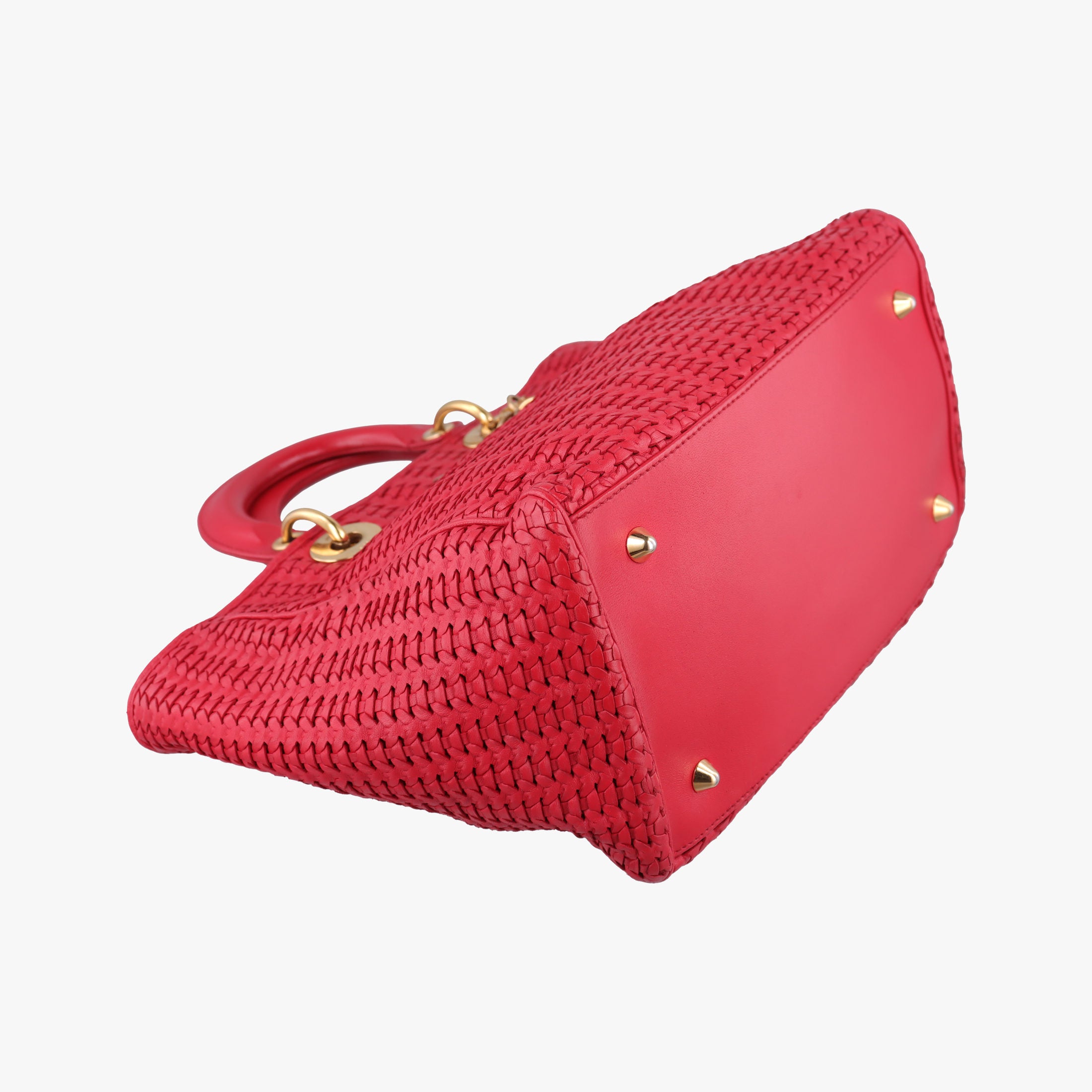 Pre-owned Christian Dior Soft Lady Dior Red lambskin  handbag | stylenewstar