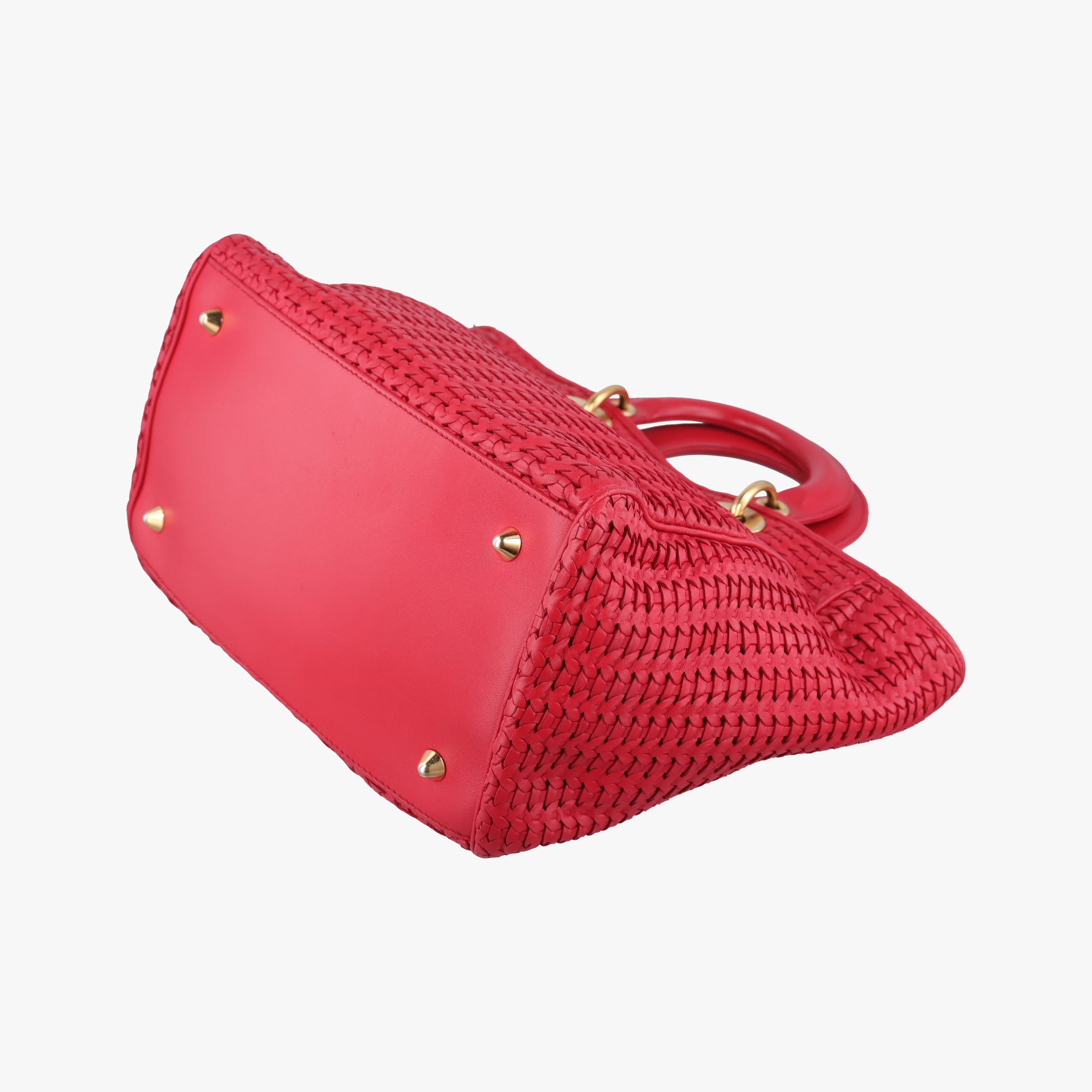 Pre-owned Christian Dior Soft Lady Dior Red lambskin  handbag | stylenewstar