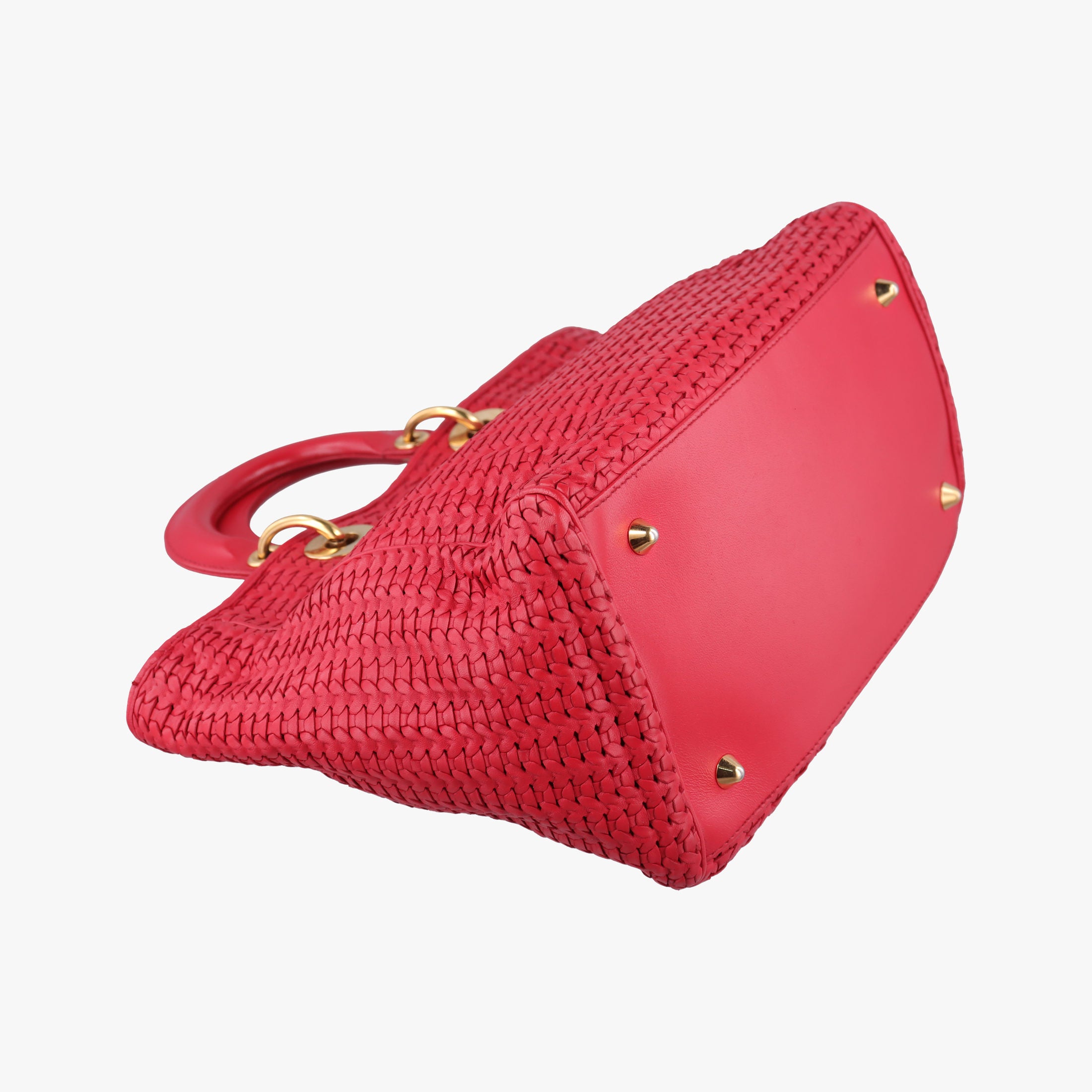 Pre-owned Christian Dior Soft Lady Dior Red lambskin  handbag | stylenewstar
