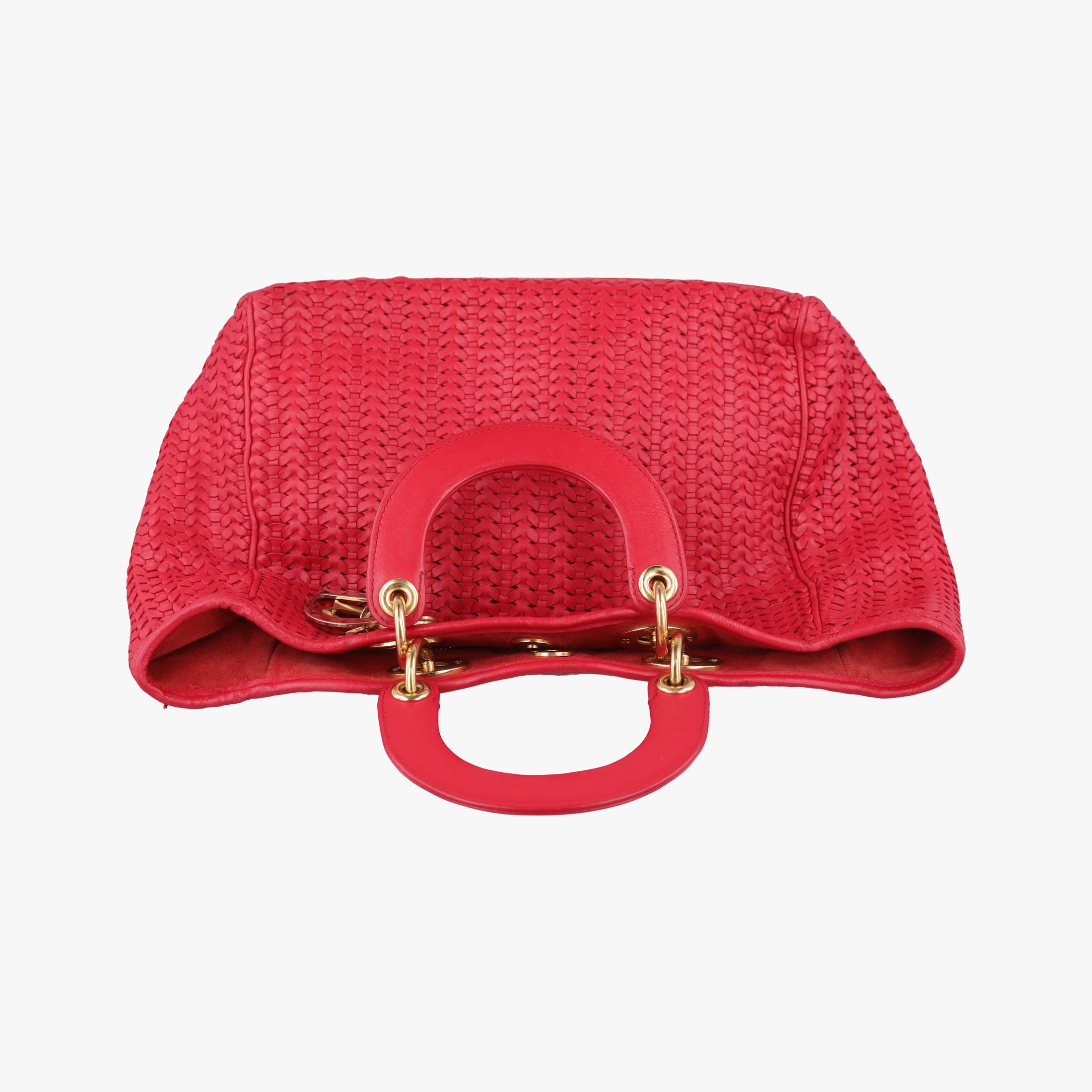 Pre-owned Christian Dior Soft Lady Dior Red lambskin  handbag | stylenewstar