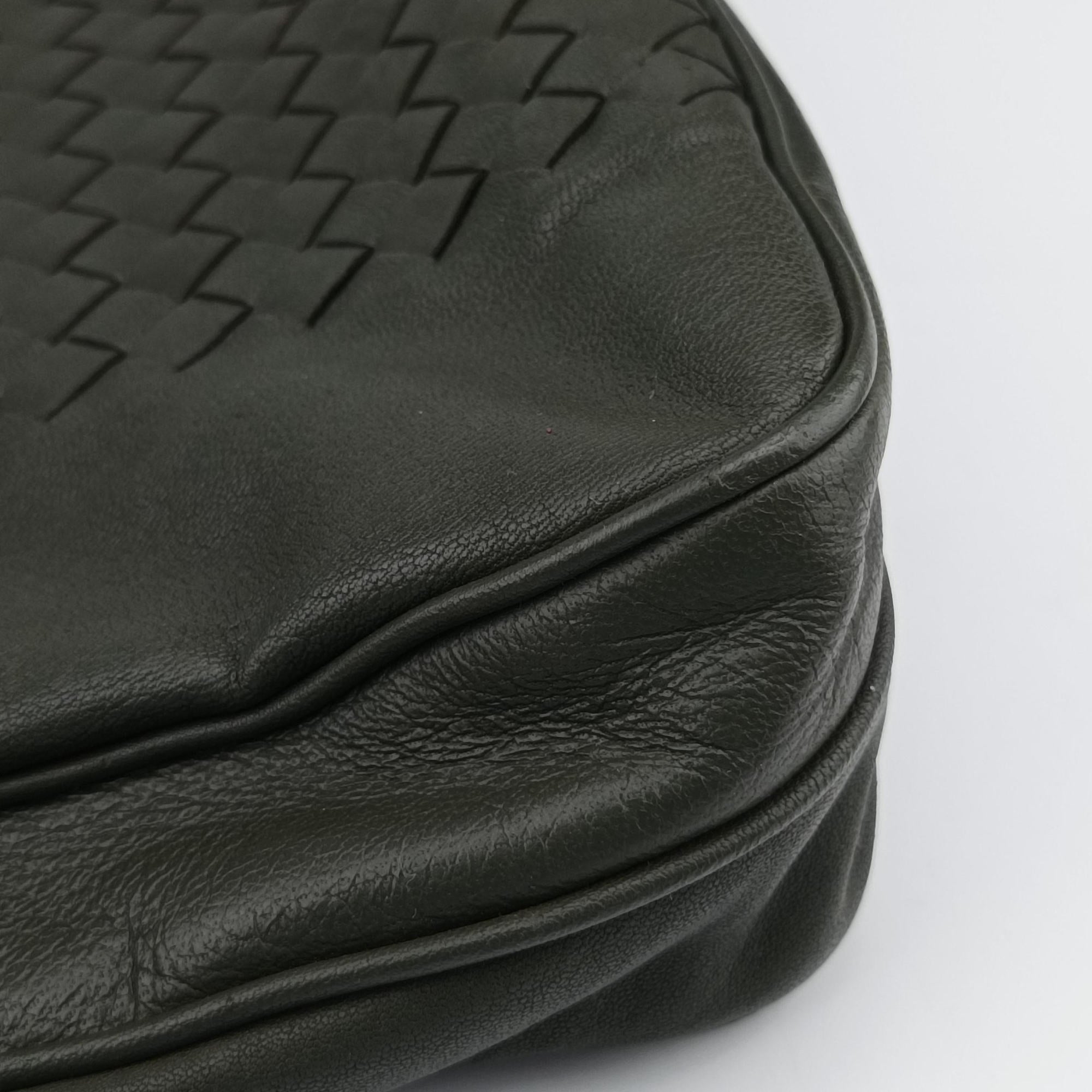 Vintage Bottega Veneta Intrecciato Green lambskin  shoulderbag | stylenewstar