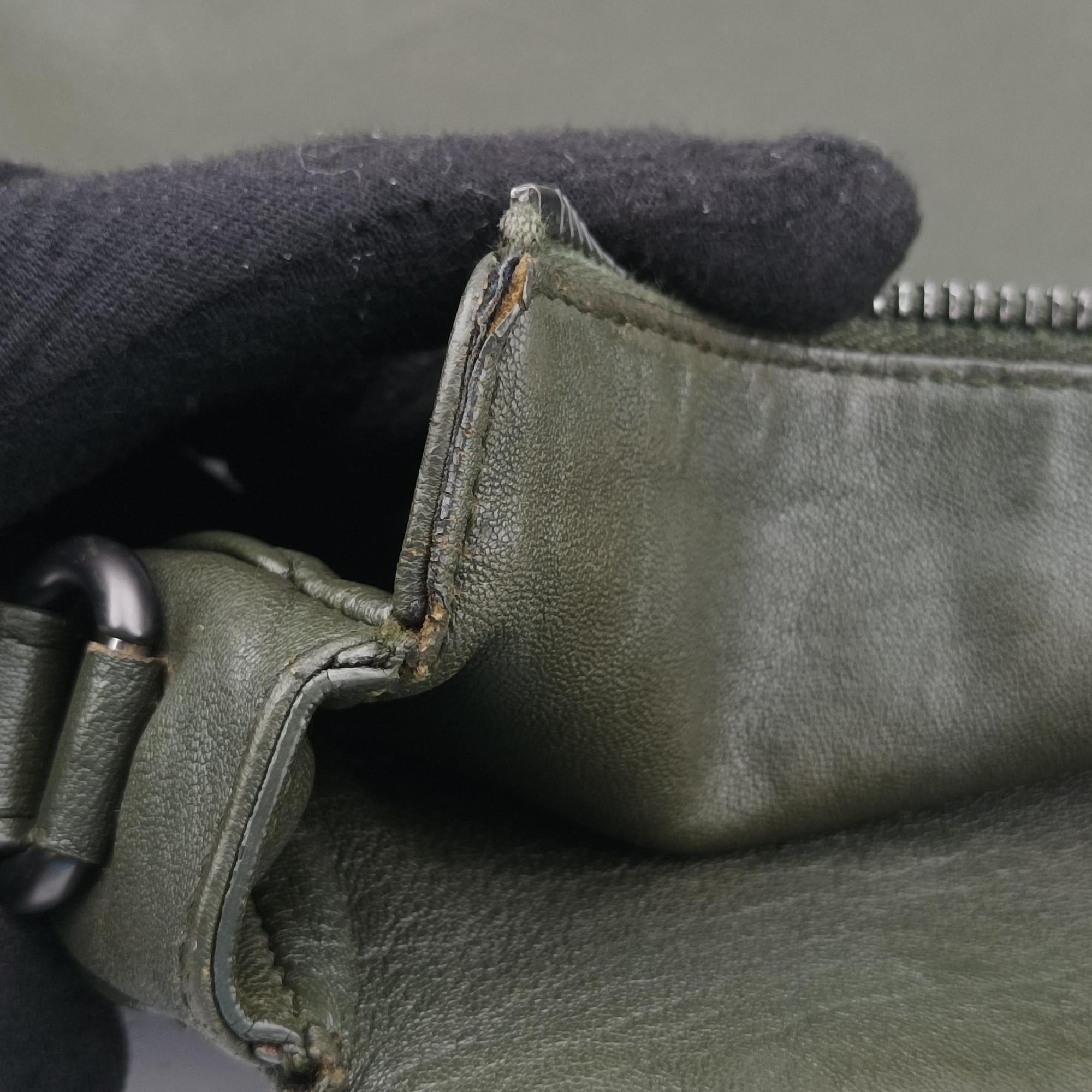 Vintage Bottega Veneta Intrecciato Green lambskin  shoulderbag | stylenewstar