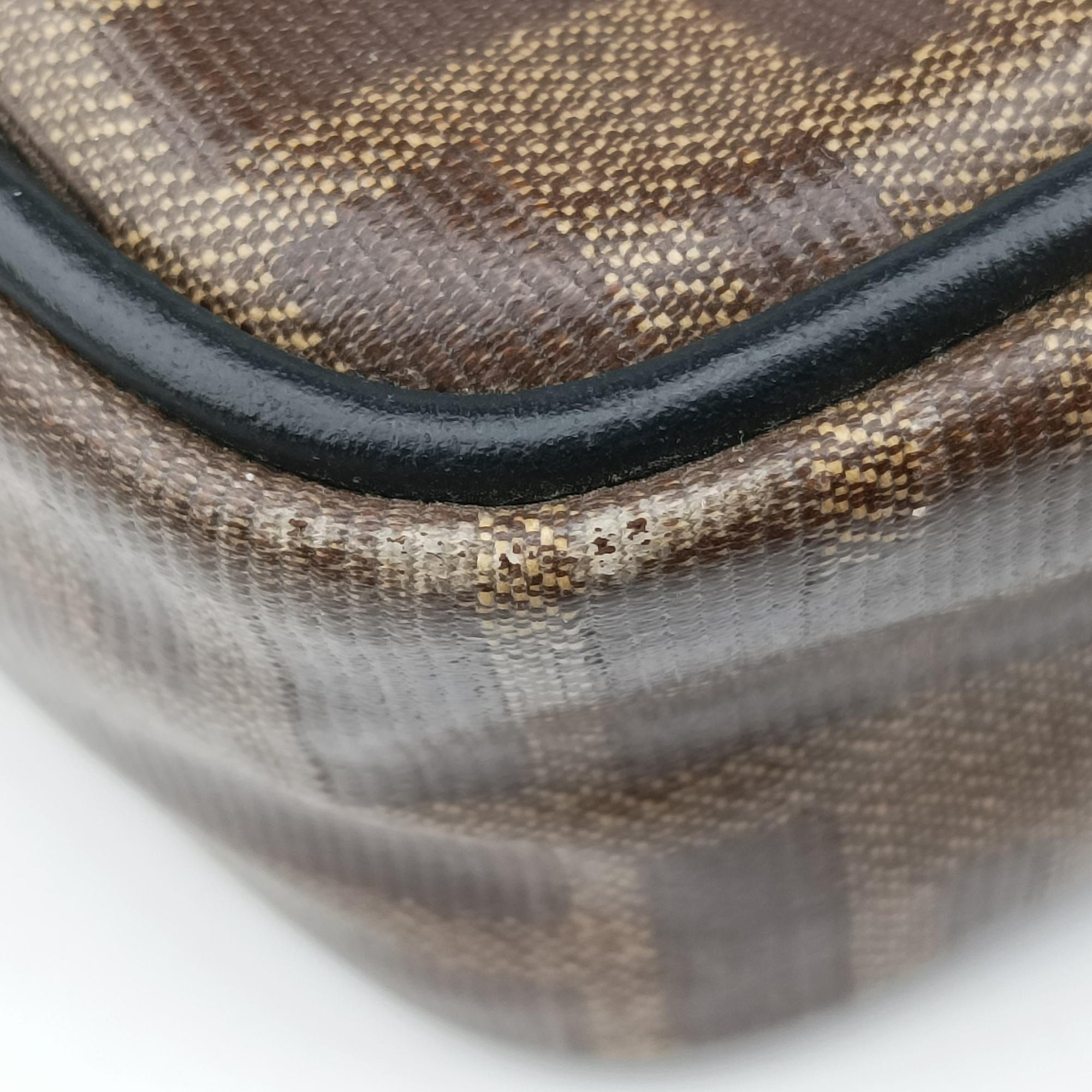 Vintage Fendi Zucca pattern small Brown×black PVC coated canvas×Leather 7VA456 shoulderbag | stylenewstar