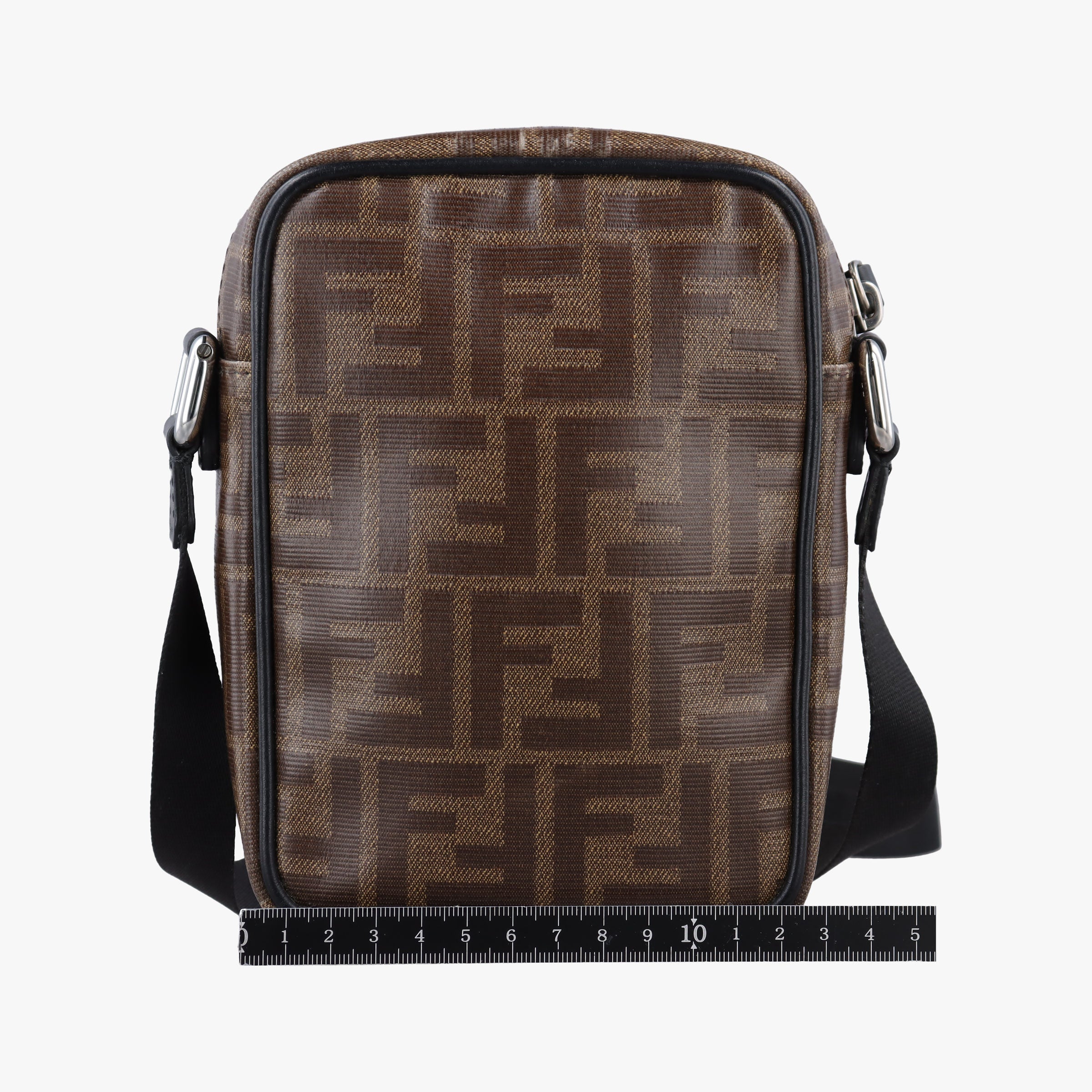 Vintage Fendi Zucca pattern small Brown×black PVC coated canvas×Leather 7VA456 shoulderbag | stylenewstar