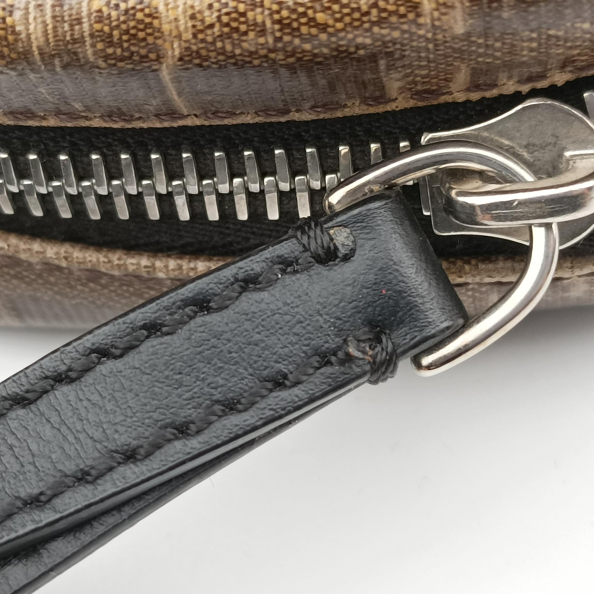 Vintage Fendi Zucca pattern small Brown×black PVC coated canvas×Leather 7VA456 shoulderbag | stylenewstar
