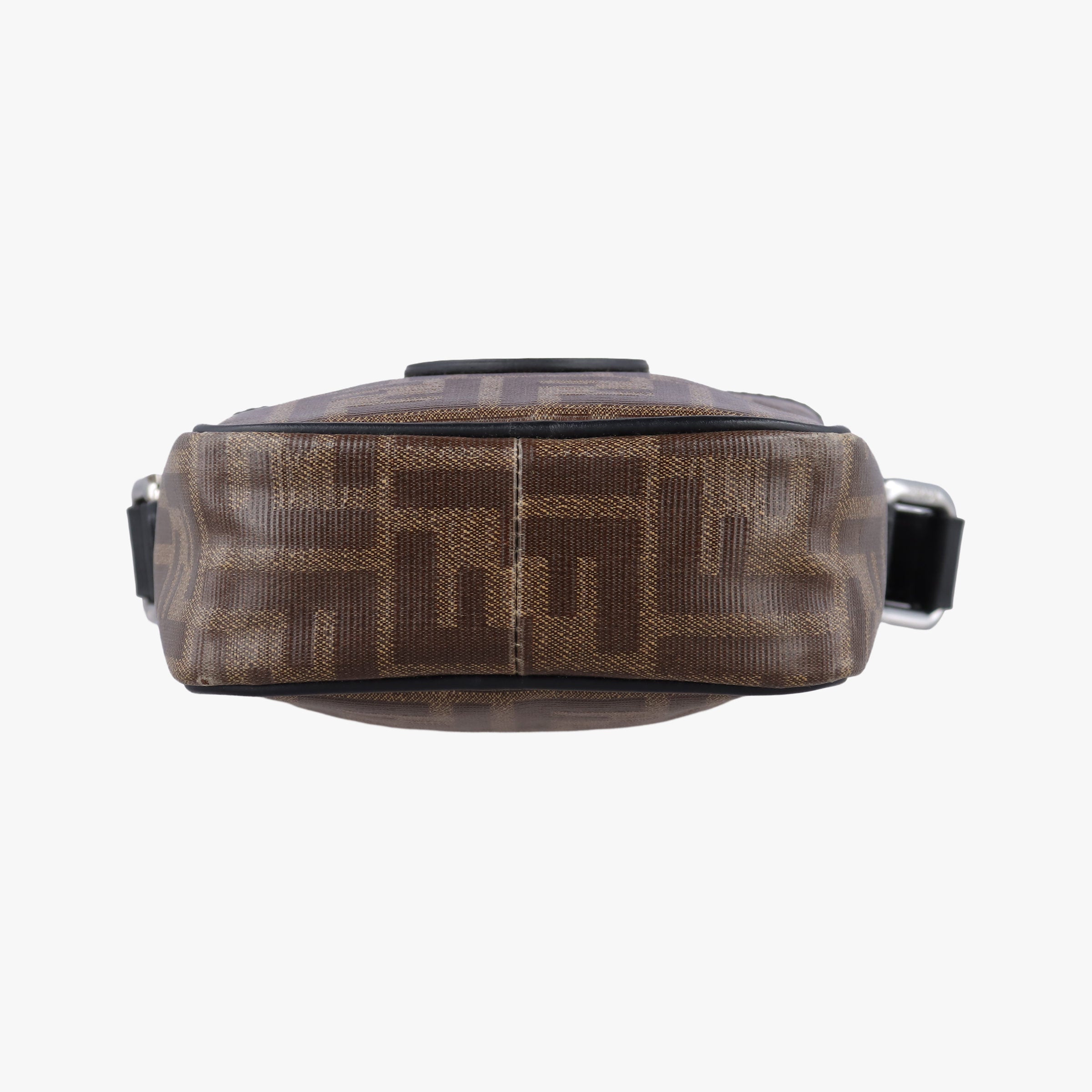 Vintage Fendi Zucca pattern small Brown×black PVC coated canvas×Leather 7VA456 shoulderbag | stylenewstar
