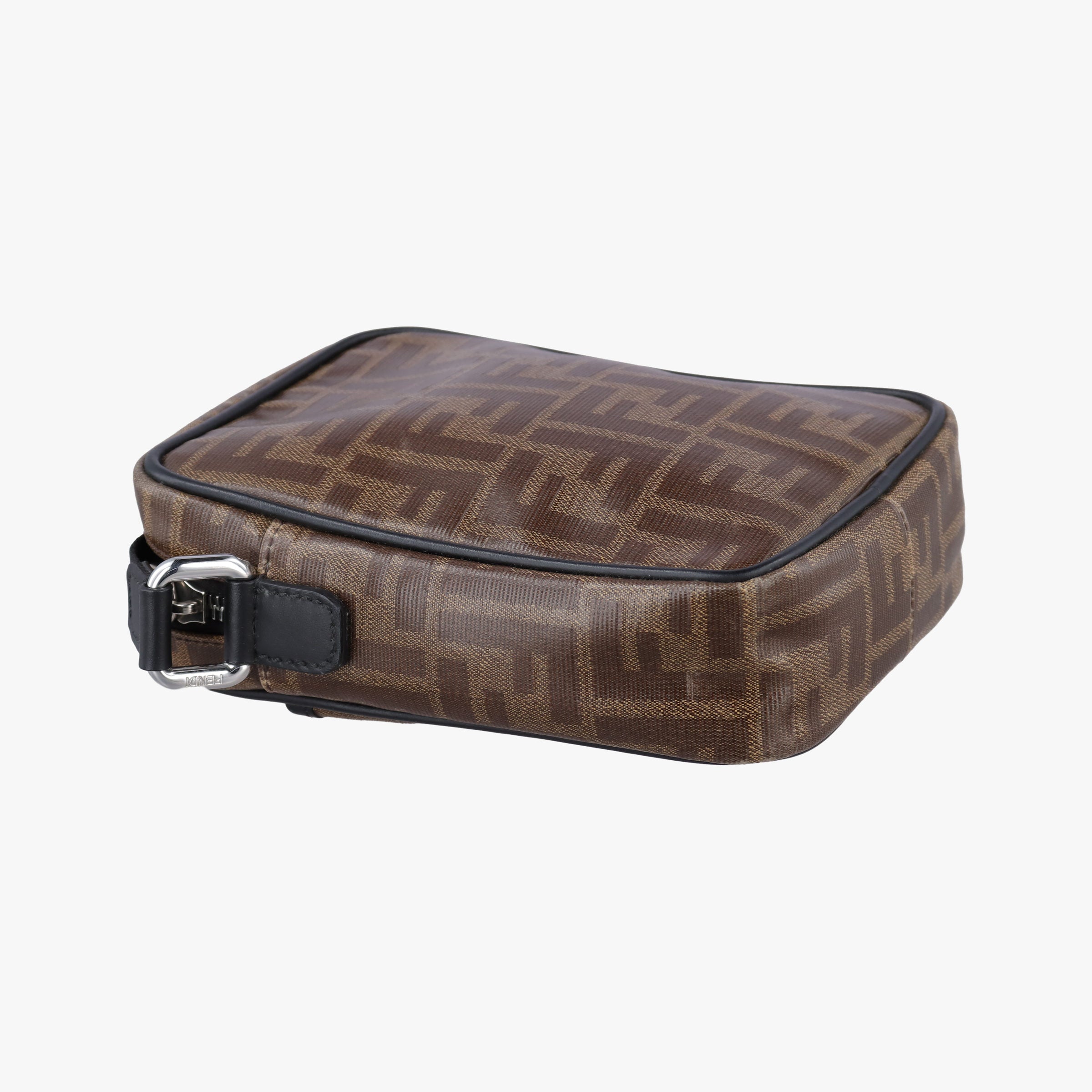 Vintage Fendi Zucca pattern small Brown×black PVC coated canvas×Leather 7VA456 shoulderbag | stylenewstar