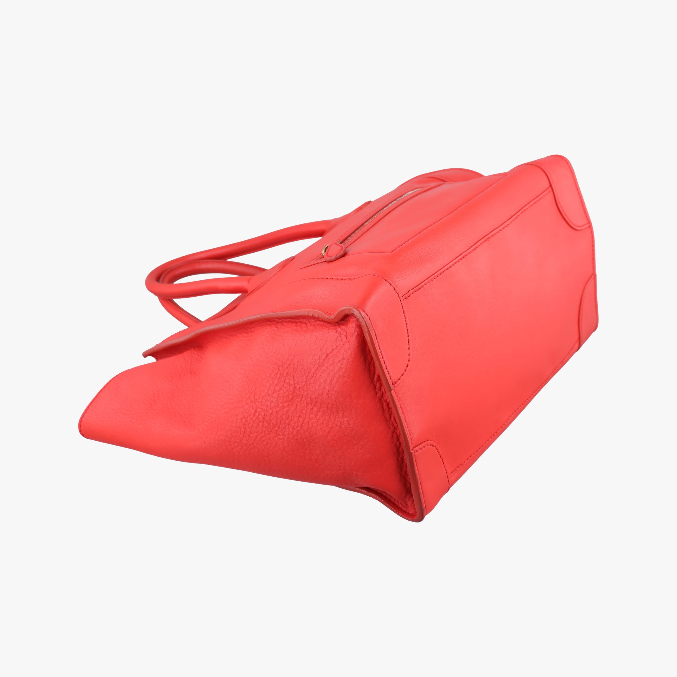 Secondhand Celine Luggage Mini Shopper Red Leather  handbag | stylenewstar