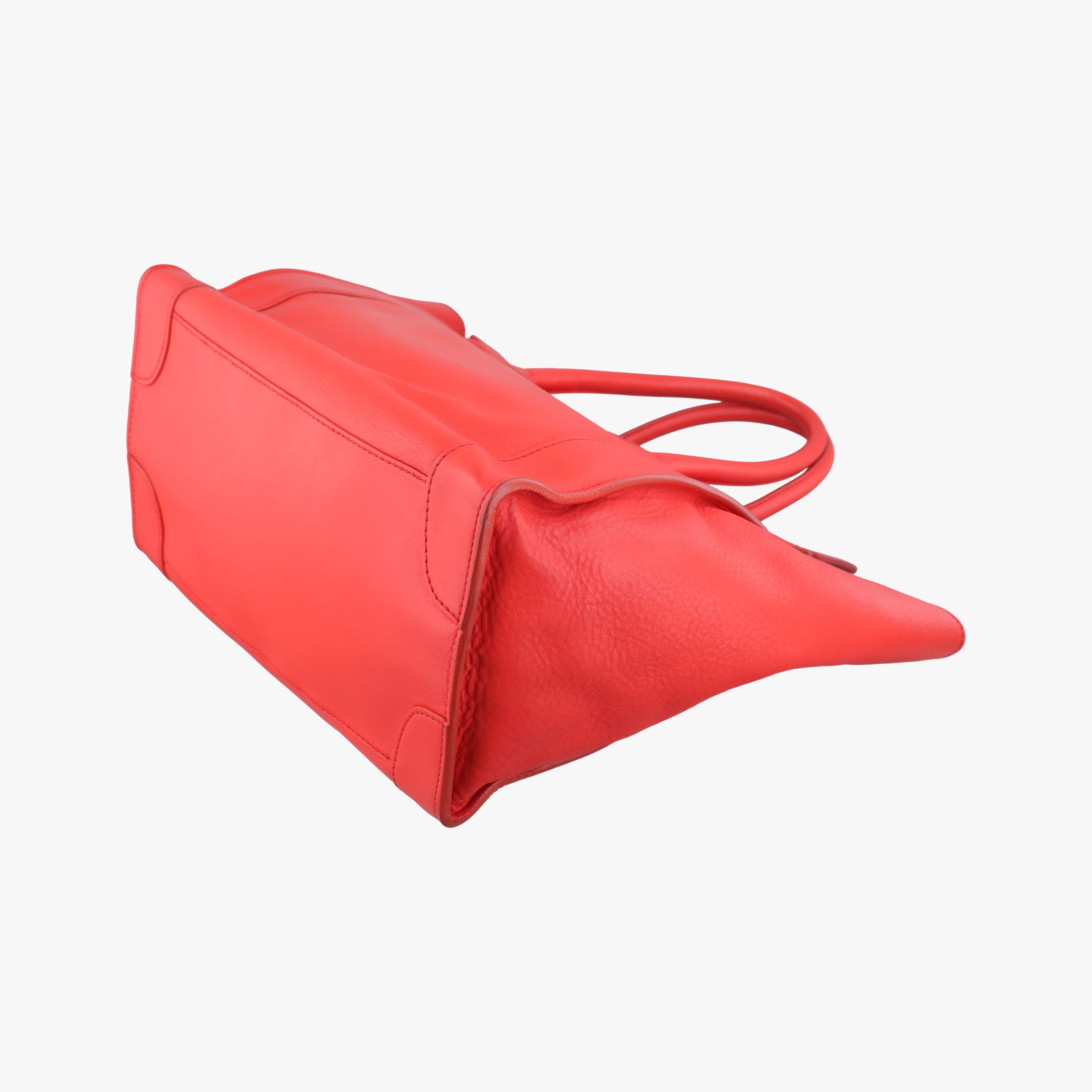 Secondhand Celine Luggage Mini Shopper Red Leather  handbag | stylenewstar