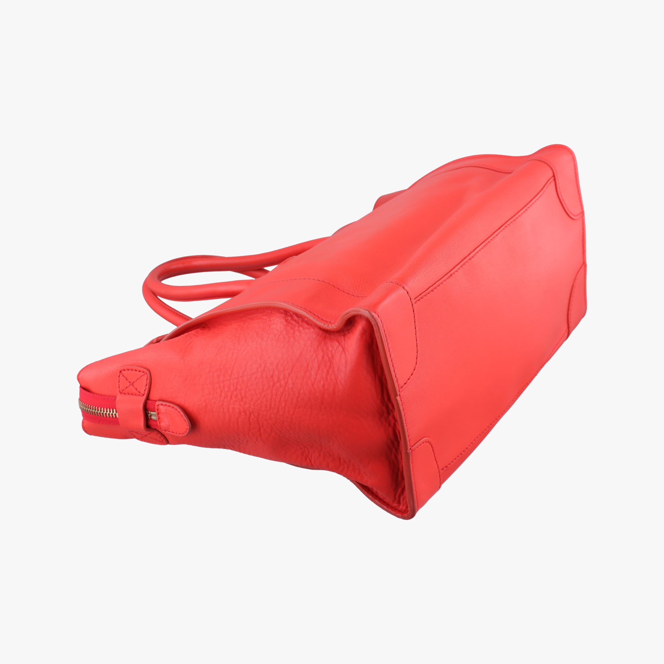 Secondhand Celine Luggage Mini Shopper Red Leather  handbag | stylenewstar