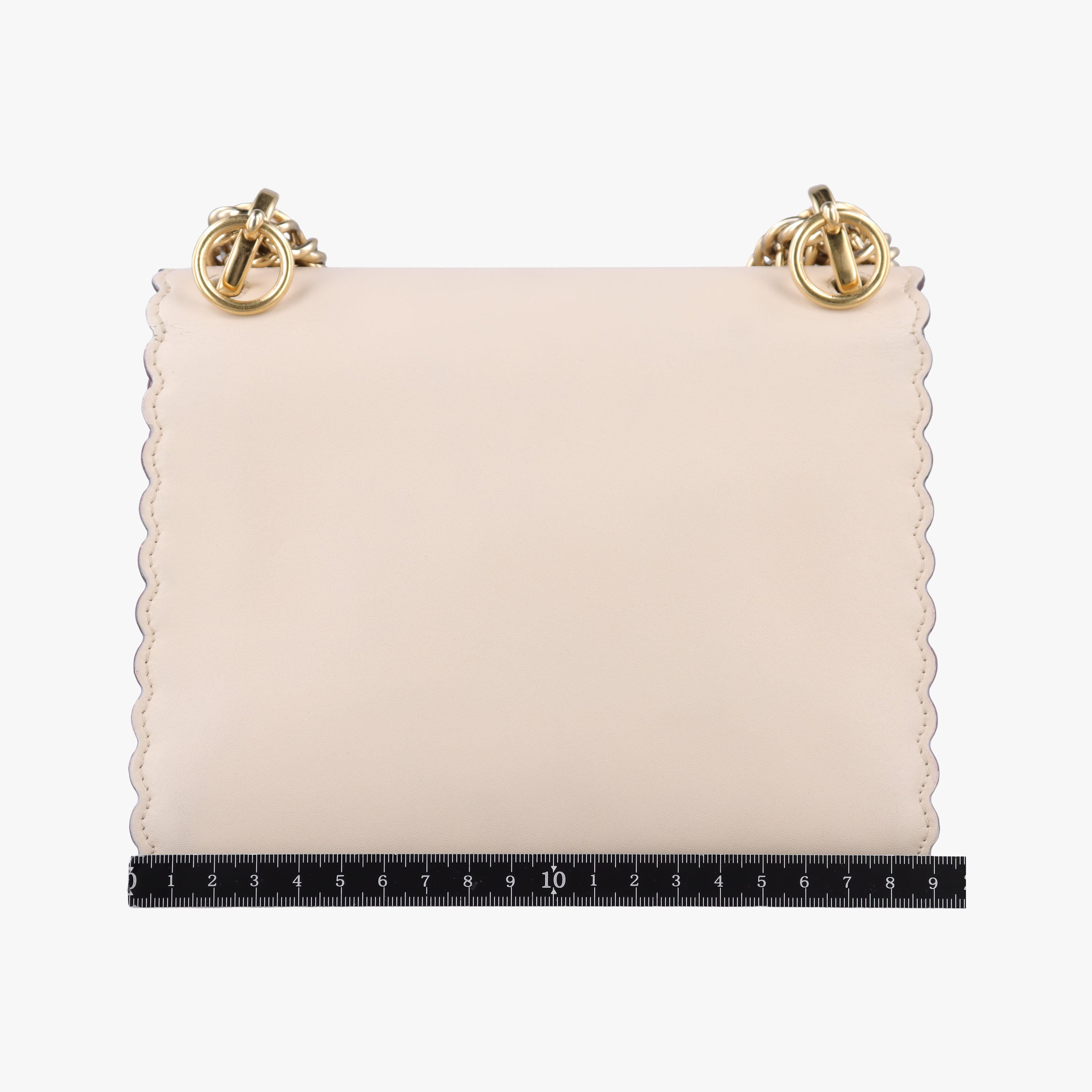 Pre-owned Fendi Kan I beige Leather 8M0381 shoulderbag | stylenewstar