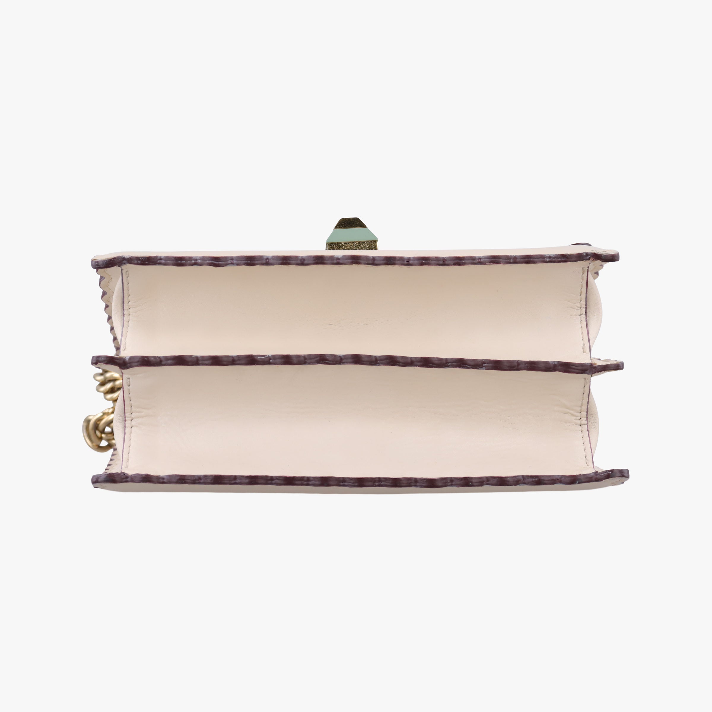 Pre-owned Fendi Kan I beige Leather 8M0381 shoulderbag | stylenewstar