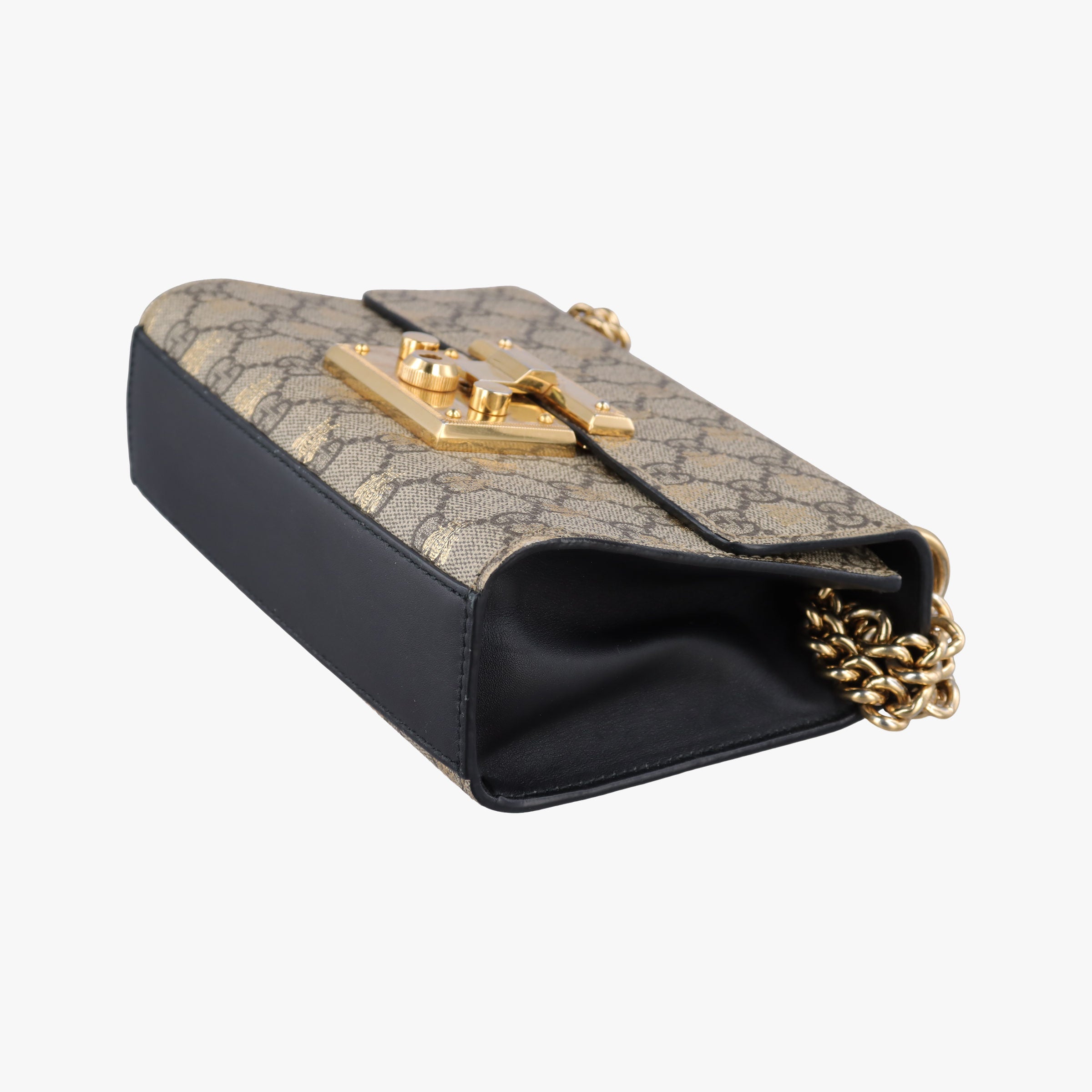 Pre-owned Gucci Padlock Brown PVC coated canvas 409487 shoulderbag | stylenewstar