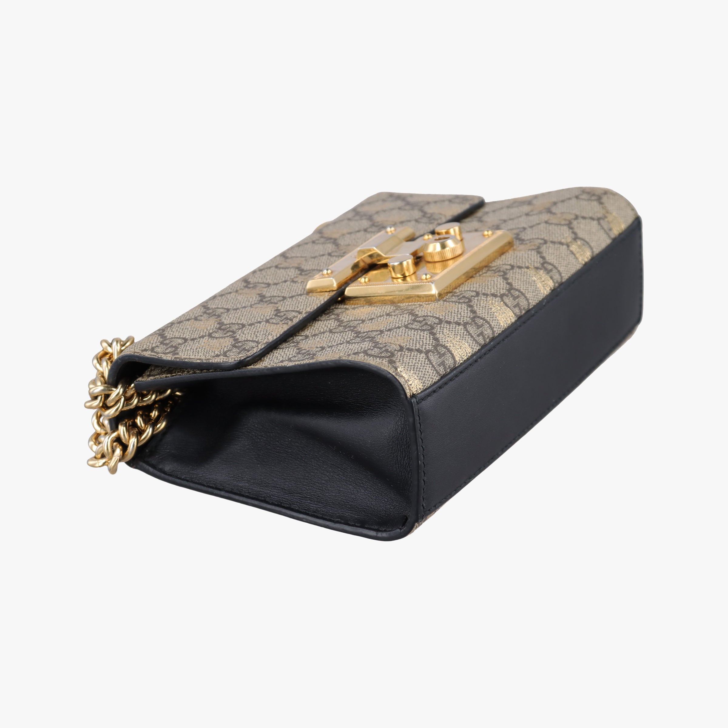 Pre-owned Gucci Padlock Brown PVC coated canvas 409487 shoulderbag | stylenewstar