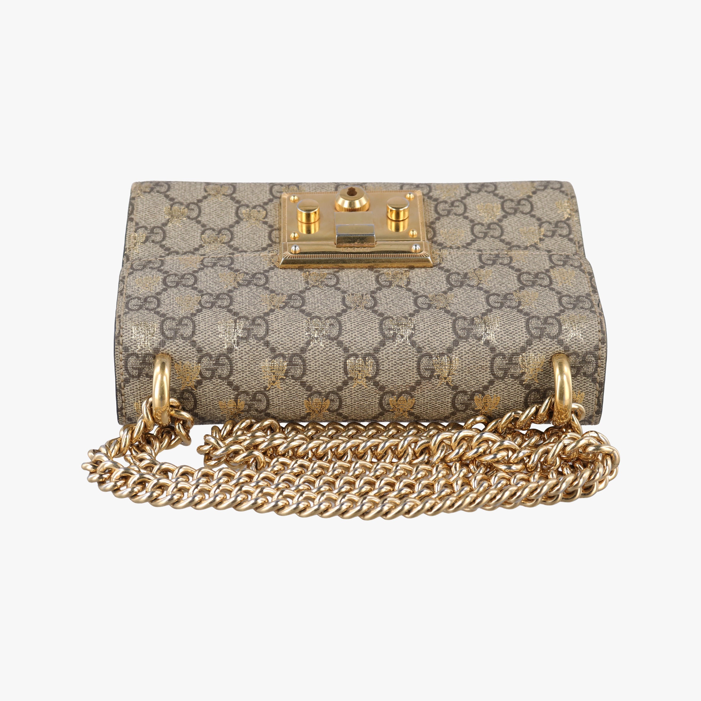 Pre-owned Gucci Padlock Brown PVC coated canvas 409487 shoulderbag | stylenewstar