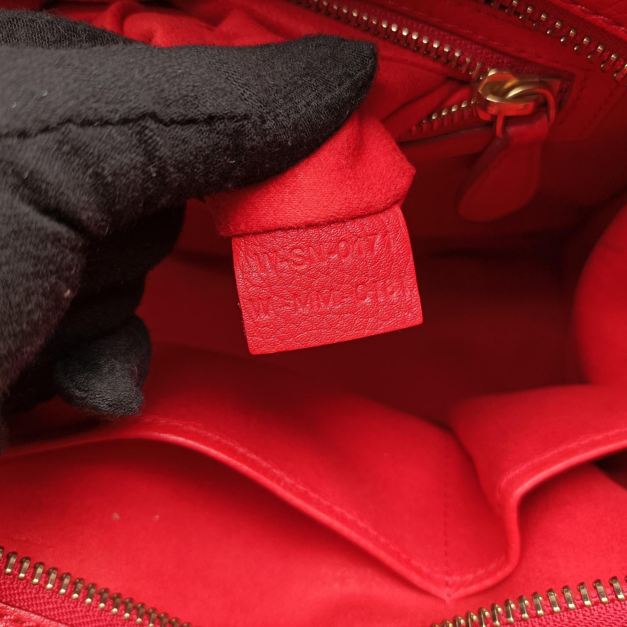 Vintage Celine Luggage Micro shopper Red Leather  handbag | stylenewstar