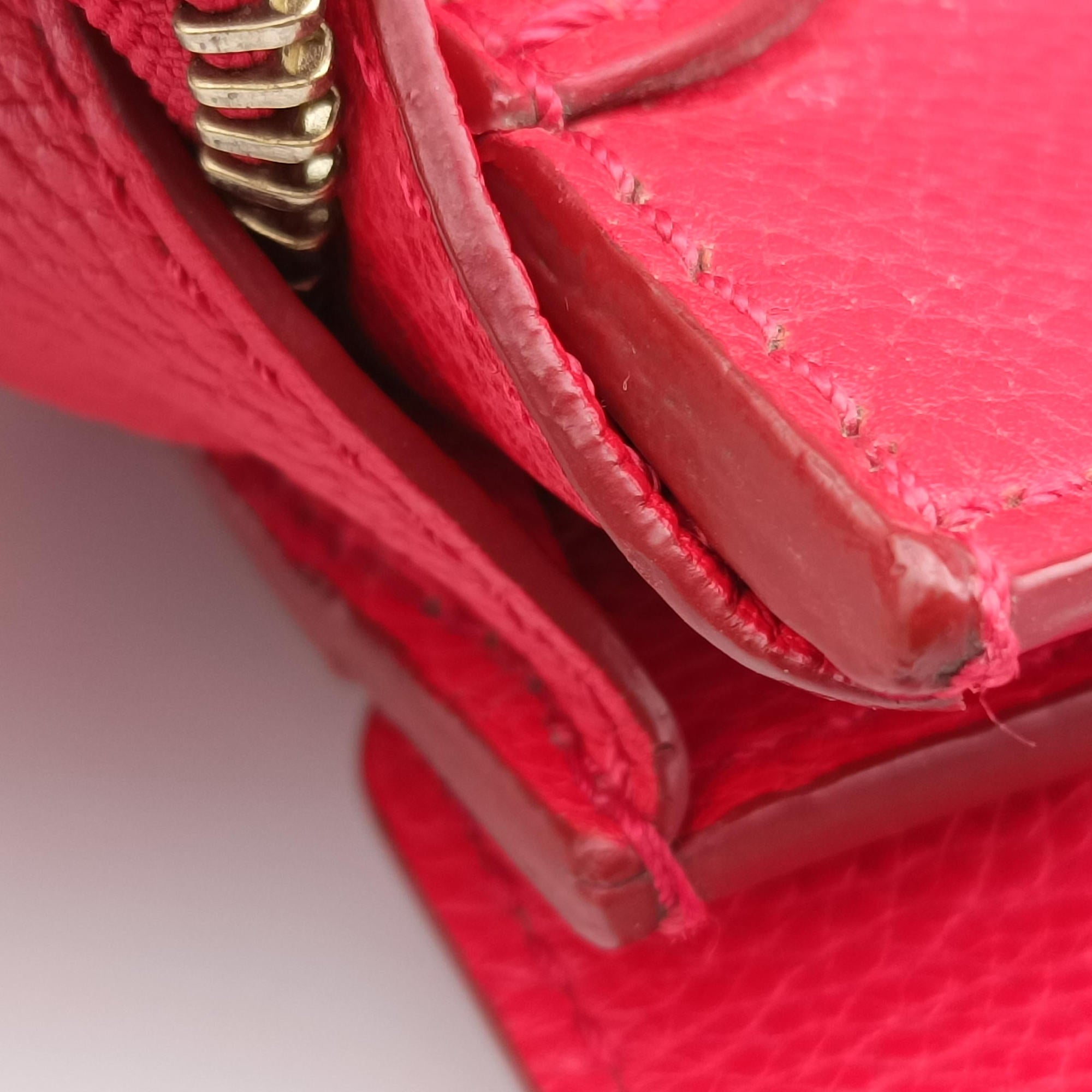 Vintage Celine Luggage Micro shopper Red Leather  handbag | stylenewstar