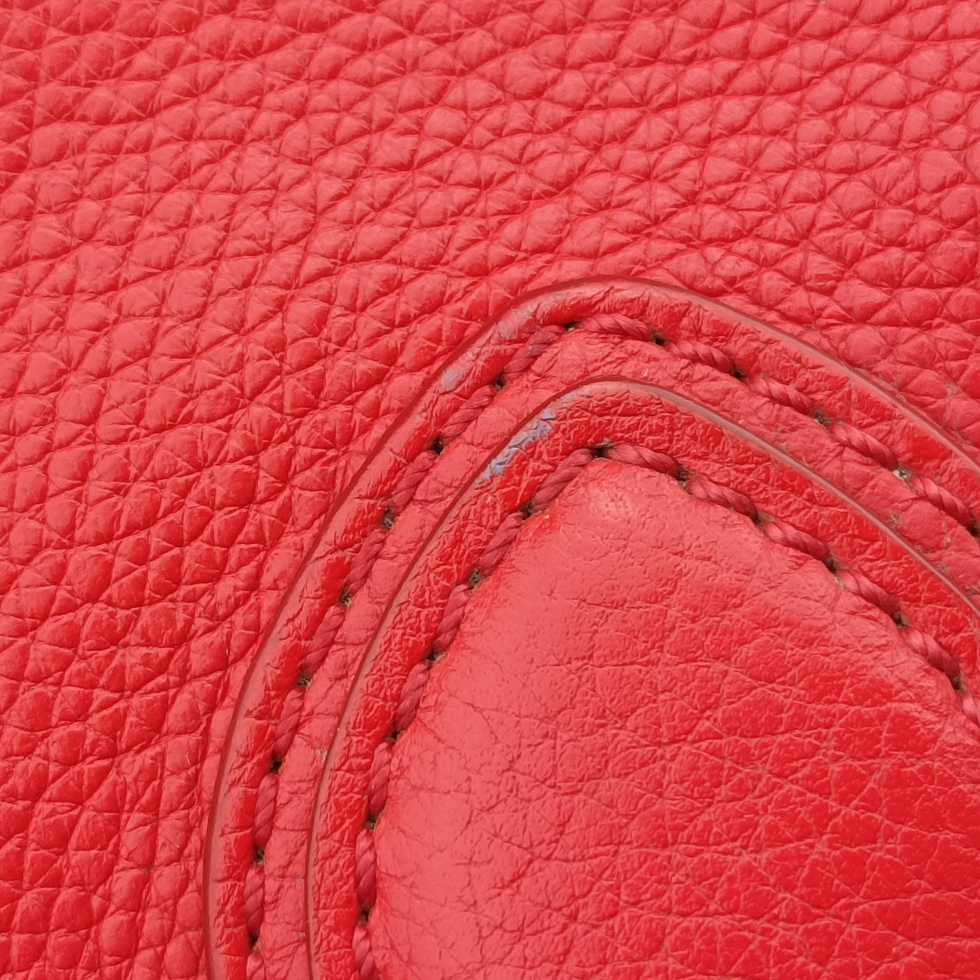 Vintage Celine Luggage Micro shopper Red Leather  handbag | stylenewstar