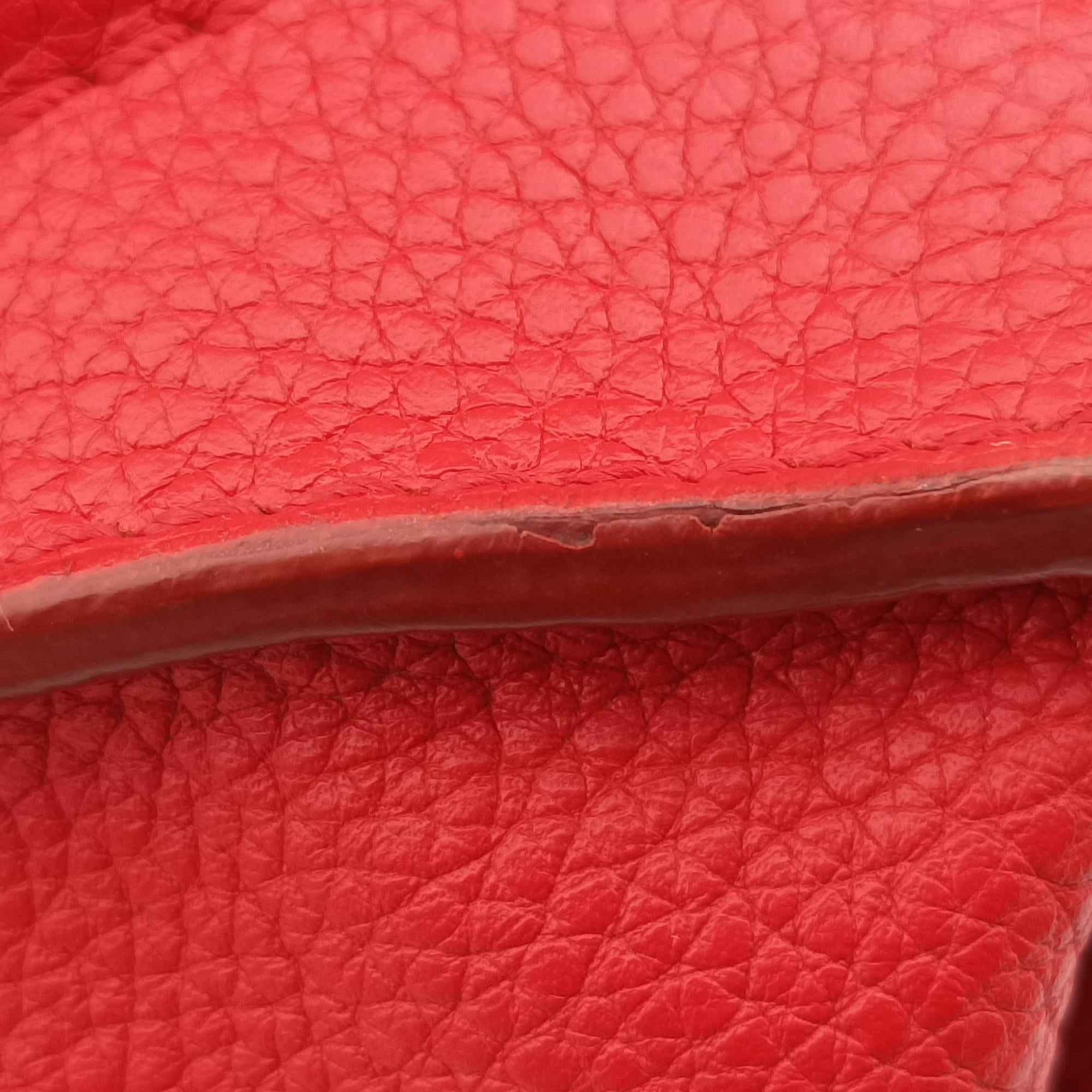 Vintage Celine Luggage Micro shopper Red Leather  handbag | stylenewstar