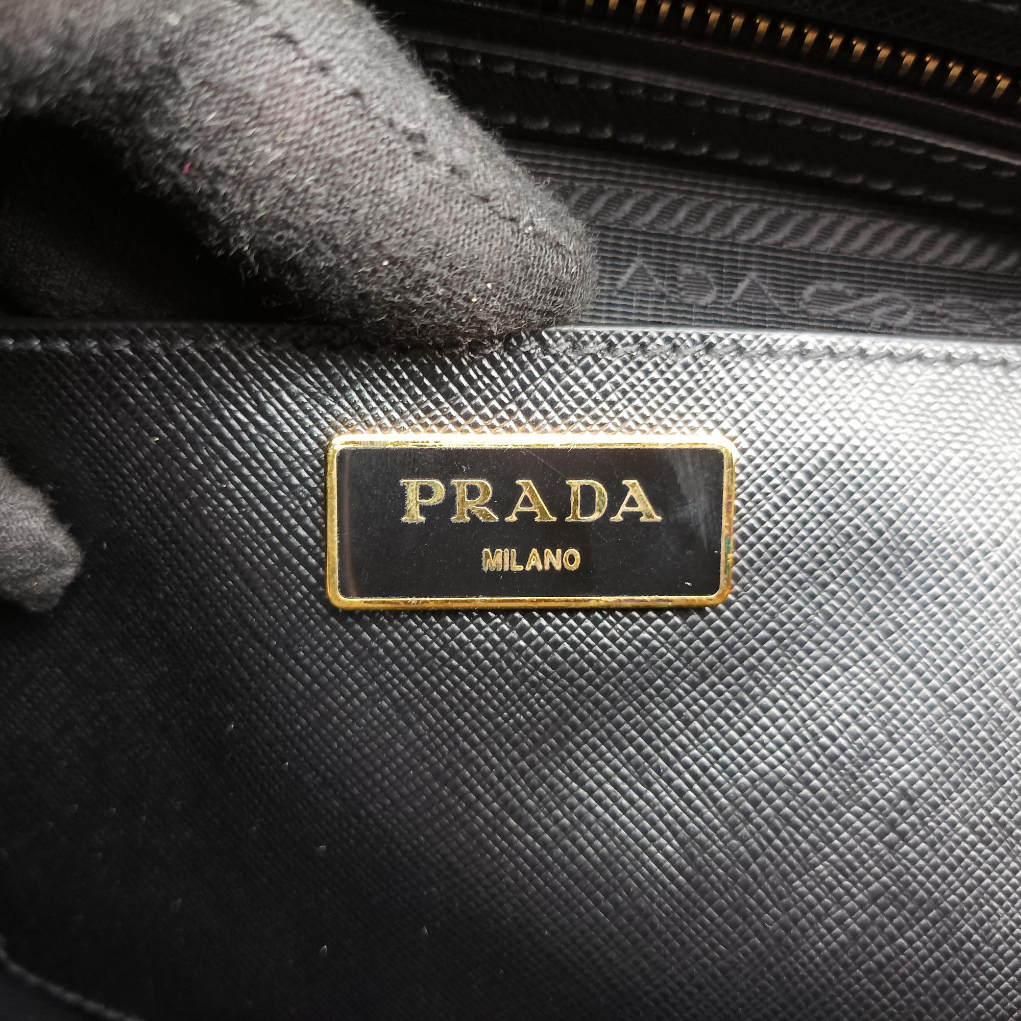 Pre-owned Prada Galleria Black SAFFIANO Leather 1BA274 shoulderbag | stylenewstar