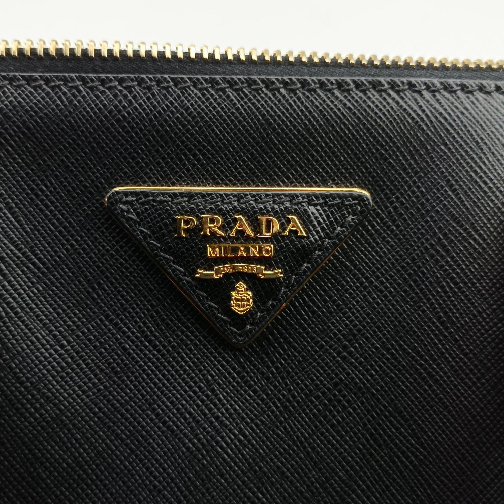 Pre-owned Prada Galleria Black SAFFIANO Leather 1BA274 shoulderbag | stylenewstar