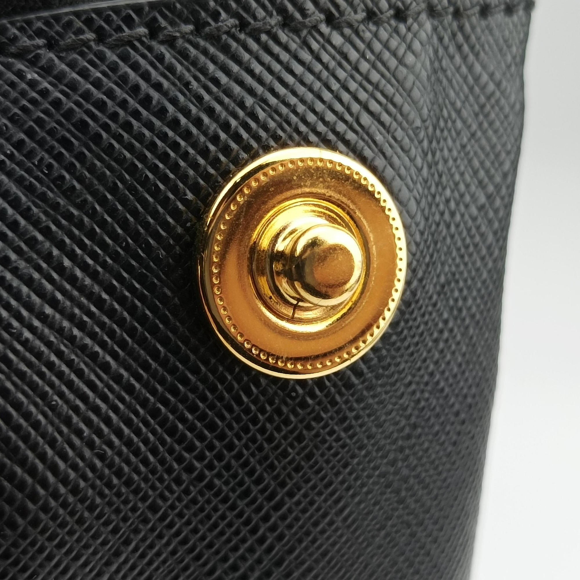Pre-owned Prada Galleria Black SAFFIANO Leather 1BA274 shoulderbag | stylenewstar