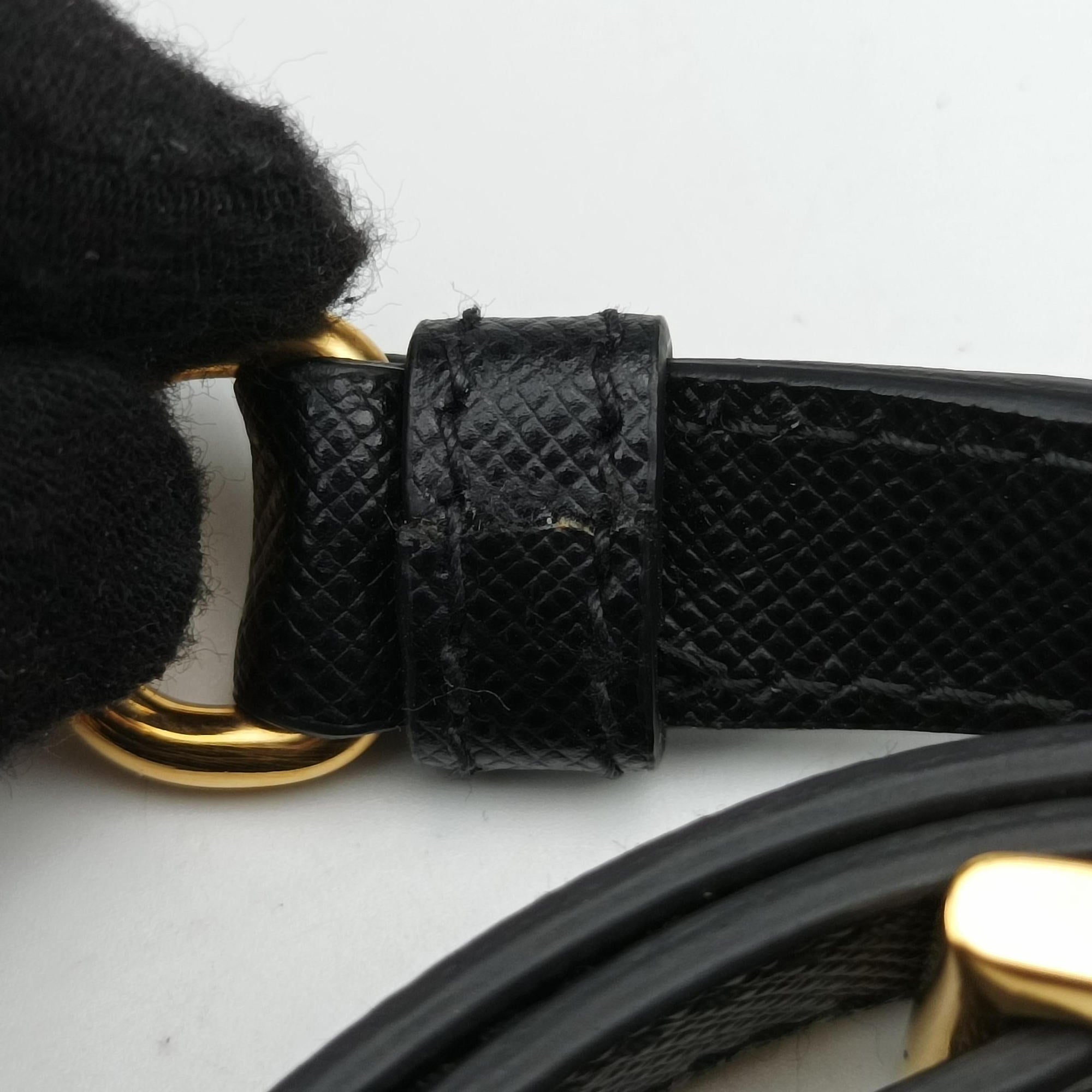 Pre-owned Prada Galleria Black SAFFIANO Leather 1BA274 shoulderbag | stylenewstar