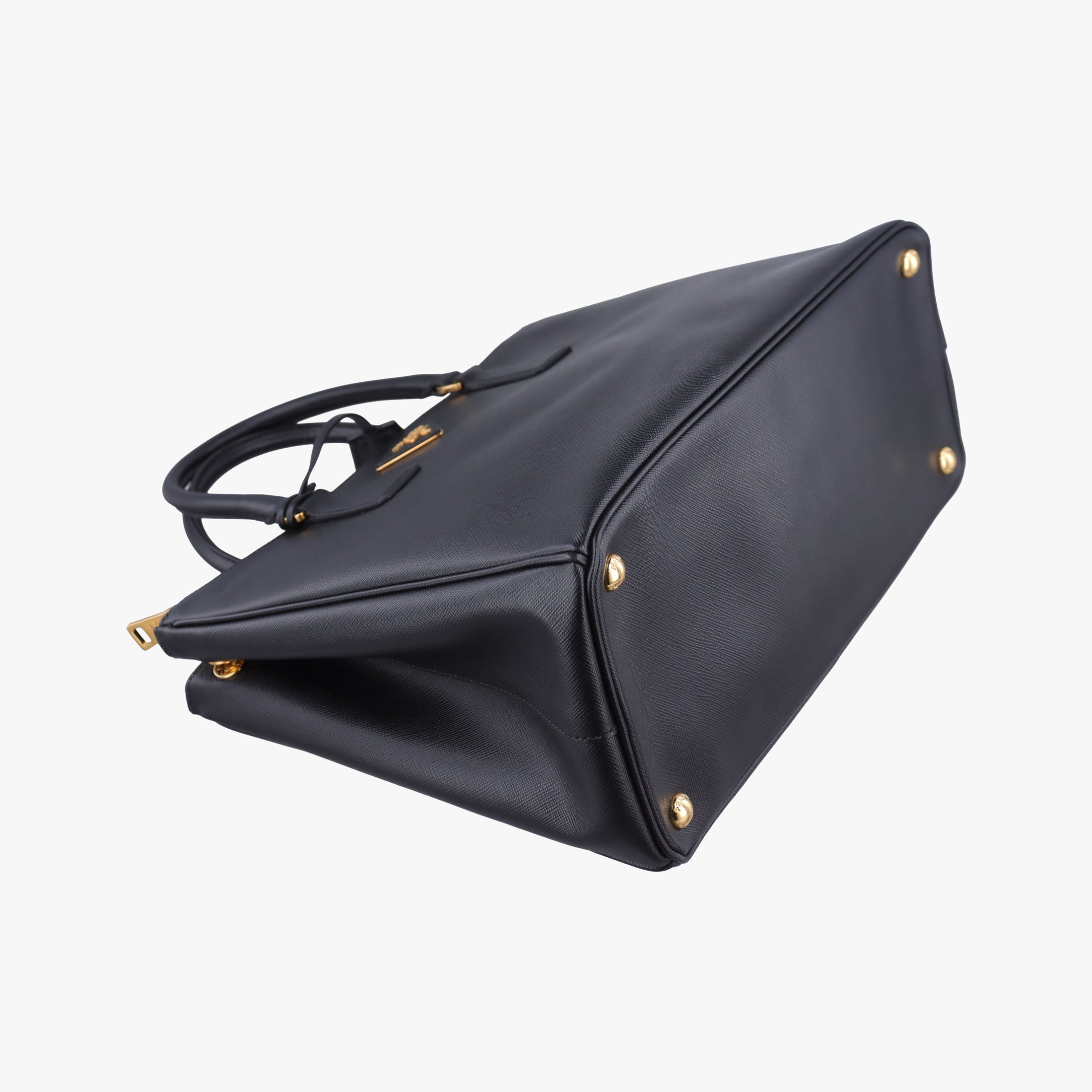 Pre-owned Prada Galleria Black SAFFIANO Leather 1BA274 shoulderbag | stylenewstar