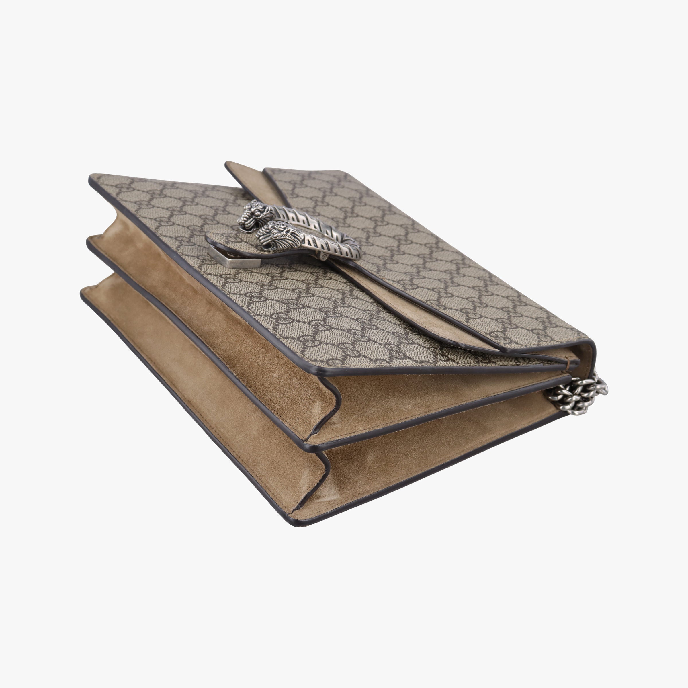 Pre-owned Gucci Dionysus Brown PVC coated canvas x Suede 403348 shoulderbag | stylenewstar