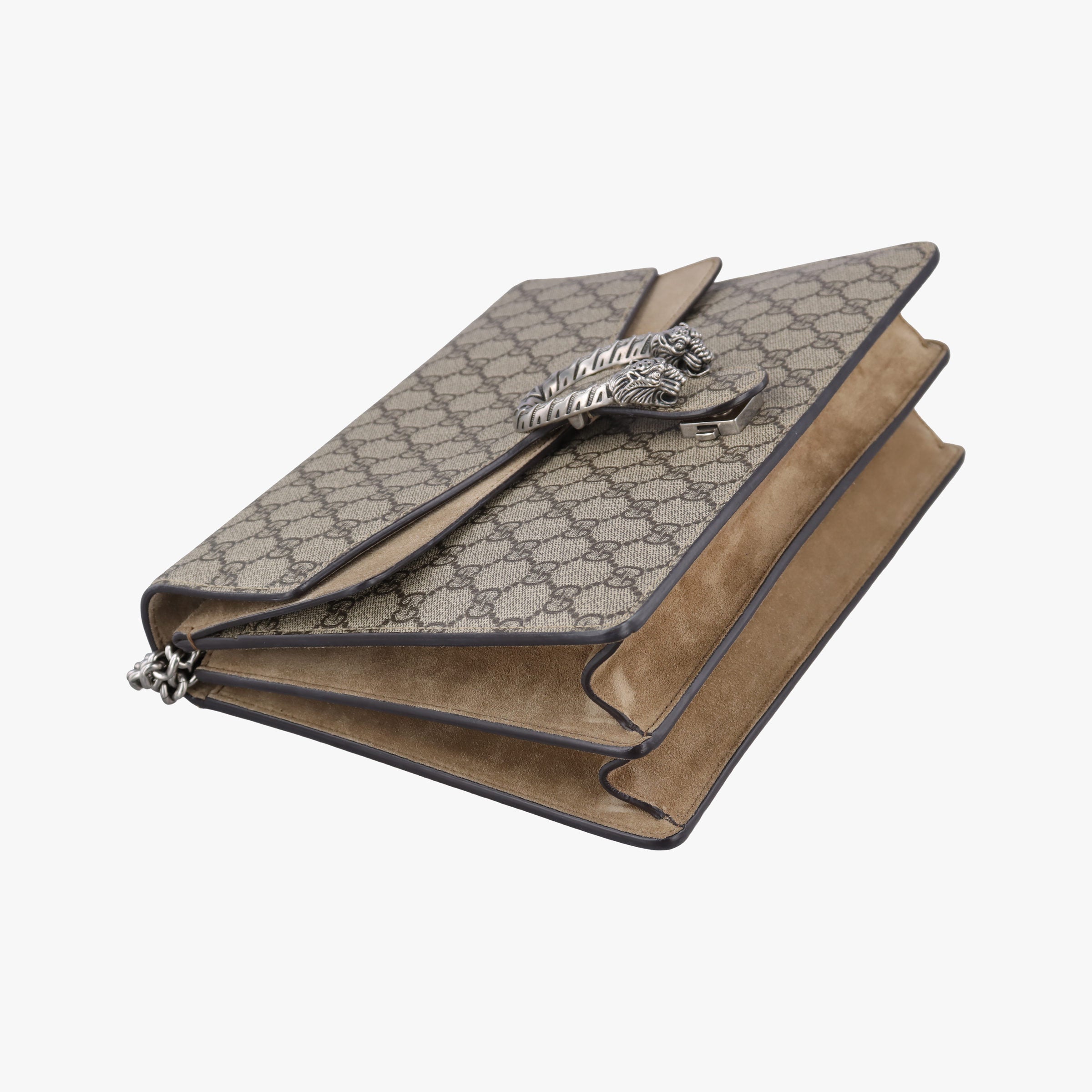 Pre-owned Gucci Dionysus Brown PVC coated canvas x Suede 403348 shoulderbag | stylenewstar