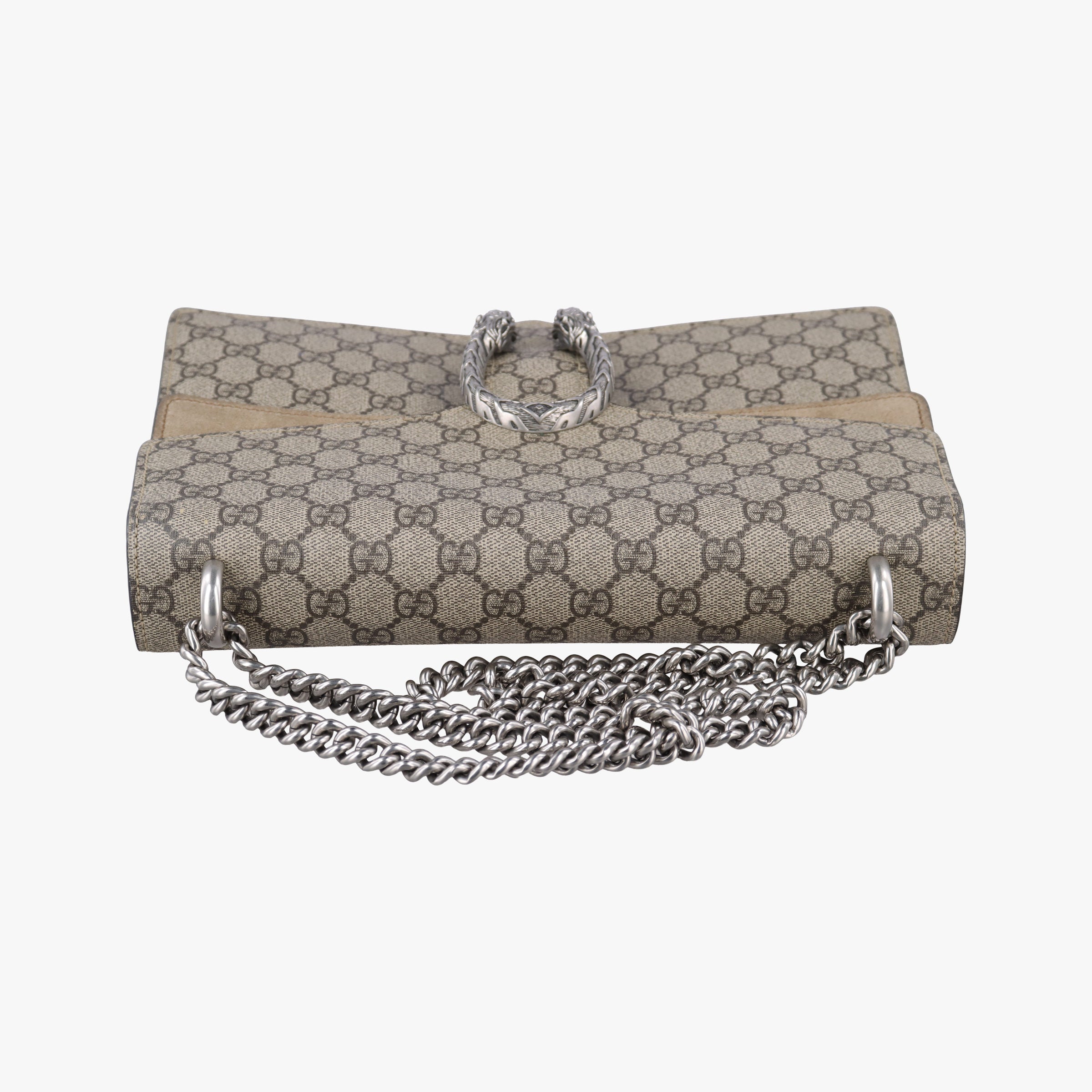 Pre-owned Gucci Dionysus Brown PVC coated canvas x Suede 403348 shoulderbag | stylenewstar