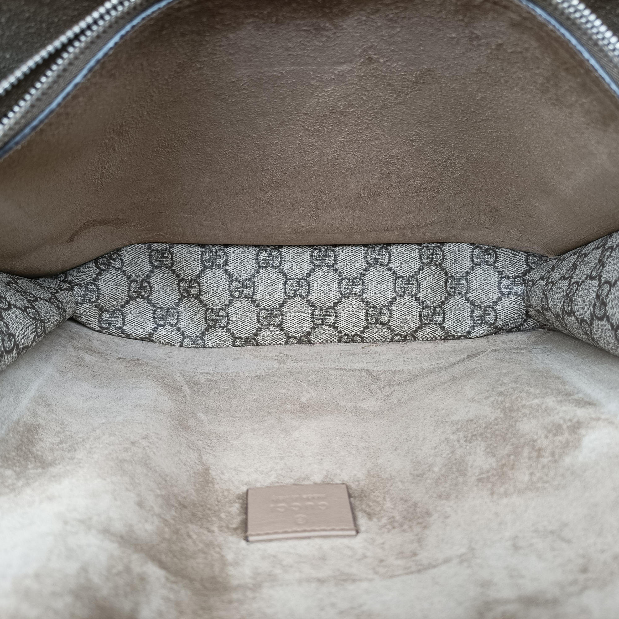 Pre-owned Gucci Dionysus Brown PVC coated canvas x Suede 403348 shoulderbag | stylenewstar